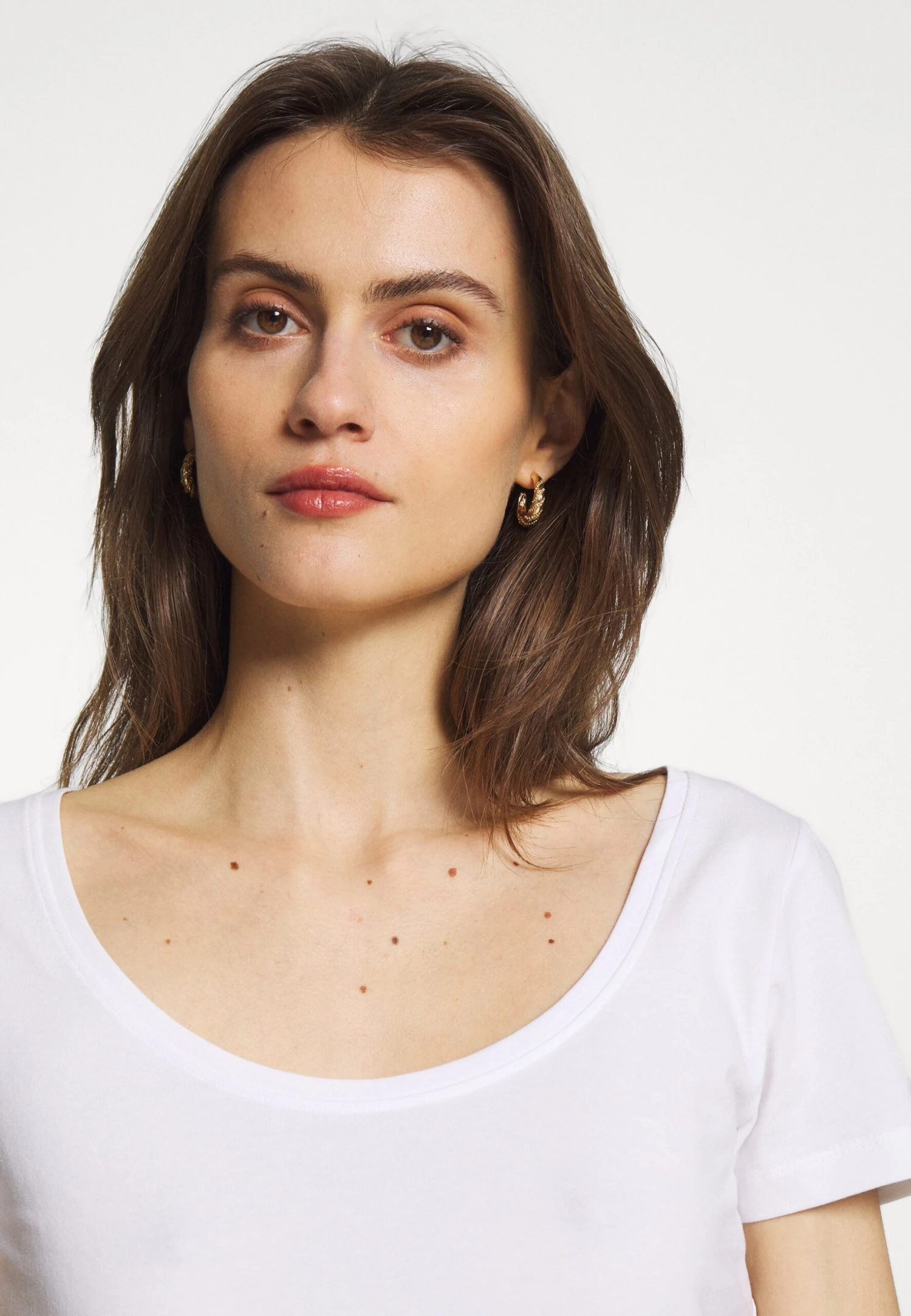 Anna Field 3 PACK - T-shirt Basic - White/camel/black - obrazek 7