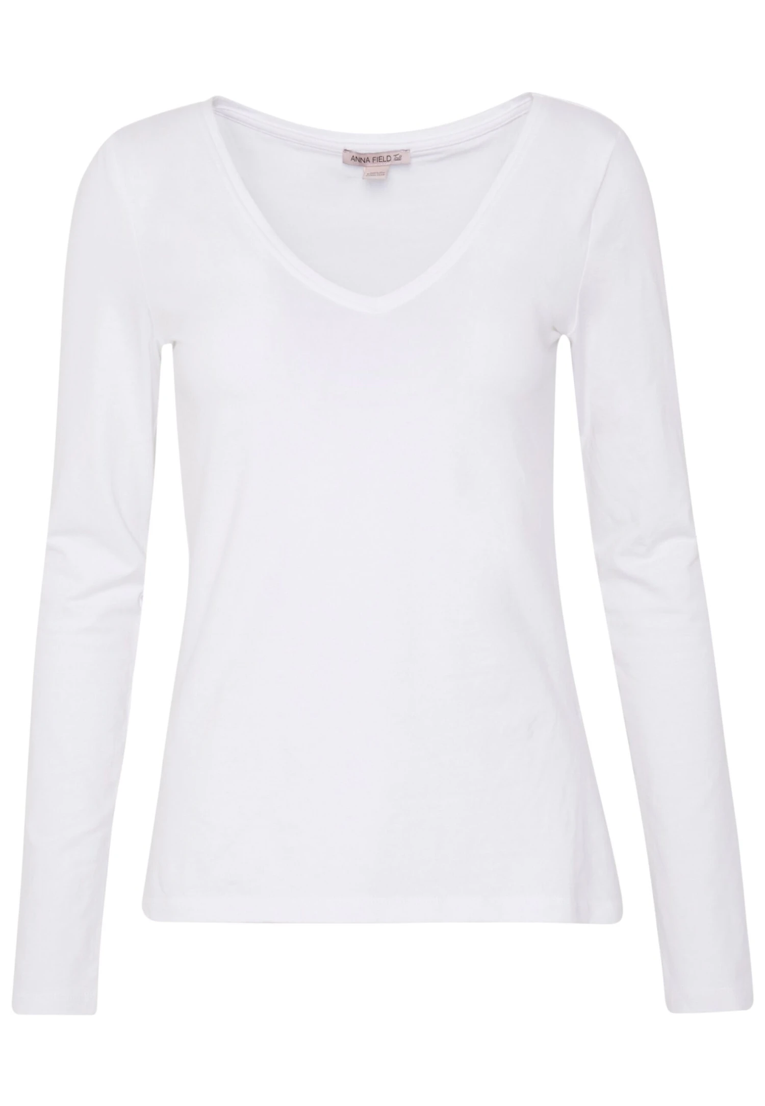 BASIC LONG SLEEVE TOP - Bluzka Z Długim Rękawem - White - obrazek 5
