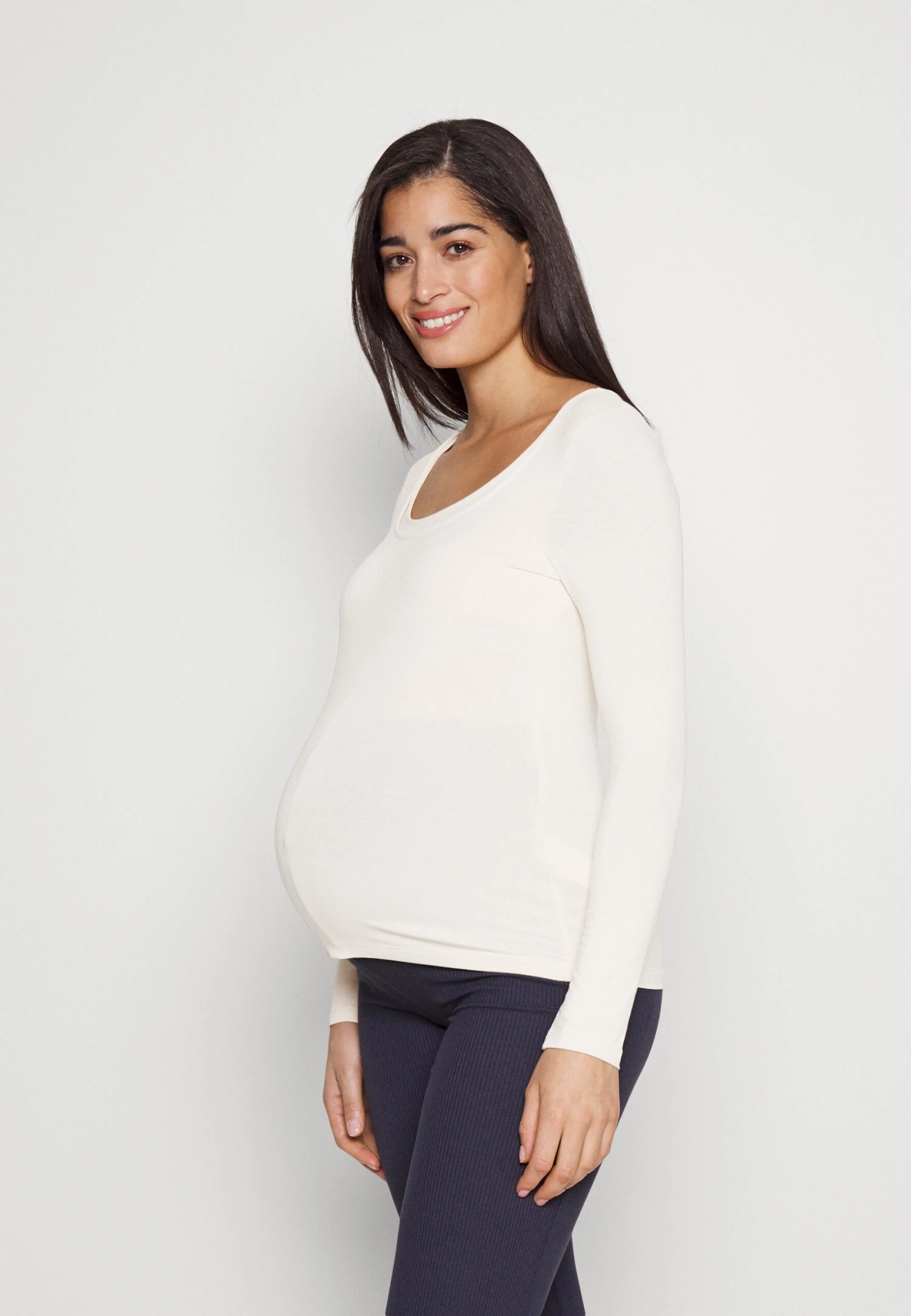 MATERNITY BASIC LONGSLEEVE 2 PACK - Bluzka Z Długim Rękawem - Blue/white - obrazek 2