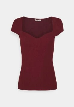 Anna Field T-shirt Z Nadrukiem - Dark Red