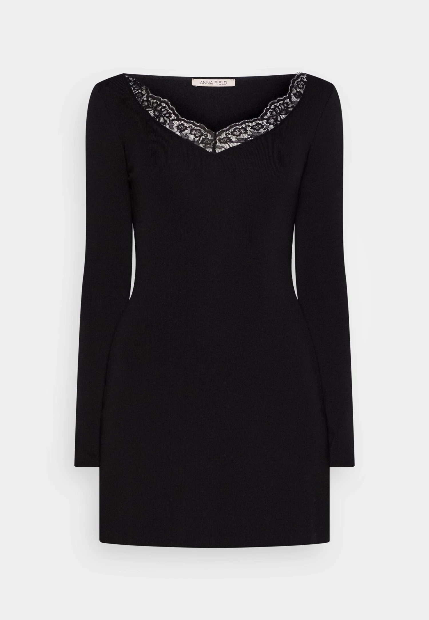 Anna Field Sukienka Dzianinowa - Black - obrazek 5