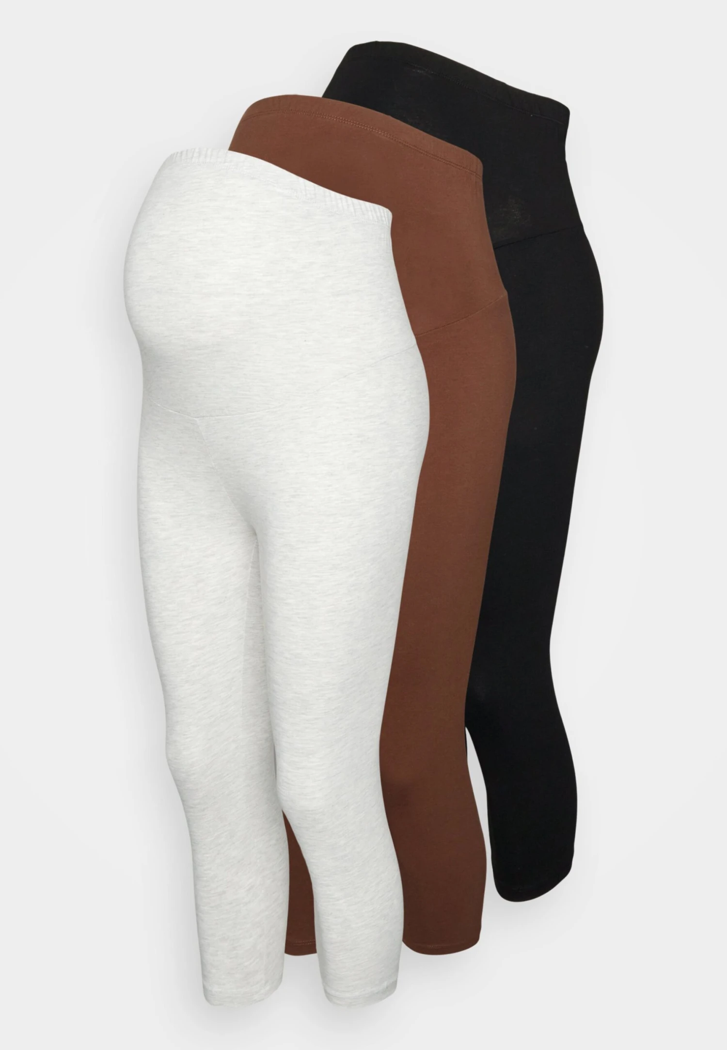3 PACK - Legginsy - Black/brown/off-white - obrazek 6