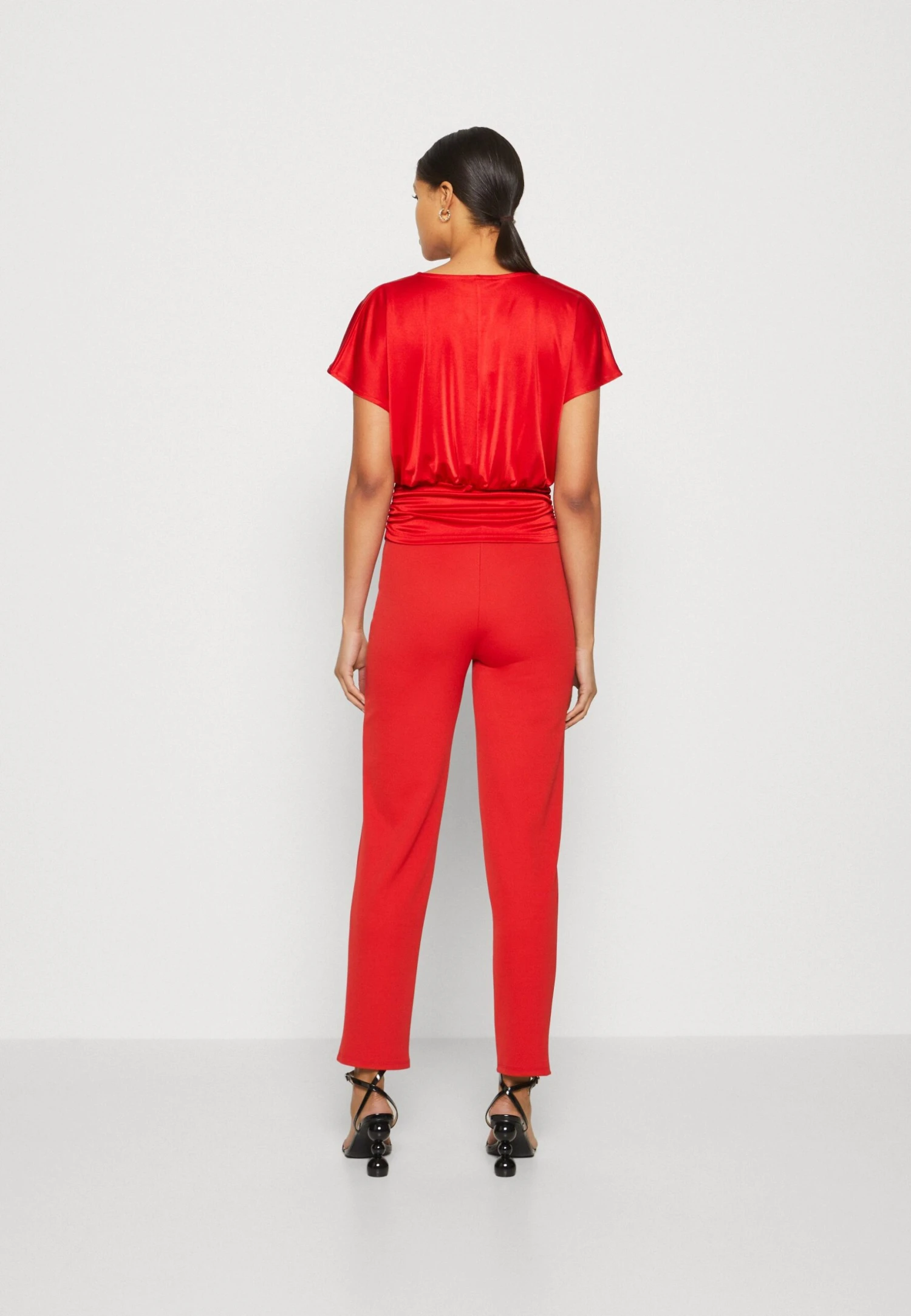 Anna Field T-shirt Z Nadrukiem - Red - obrazek 3