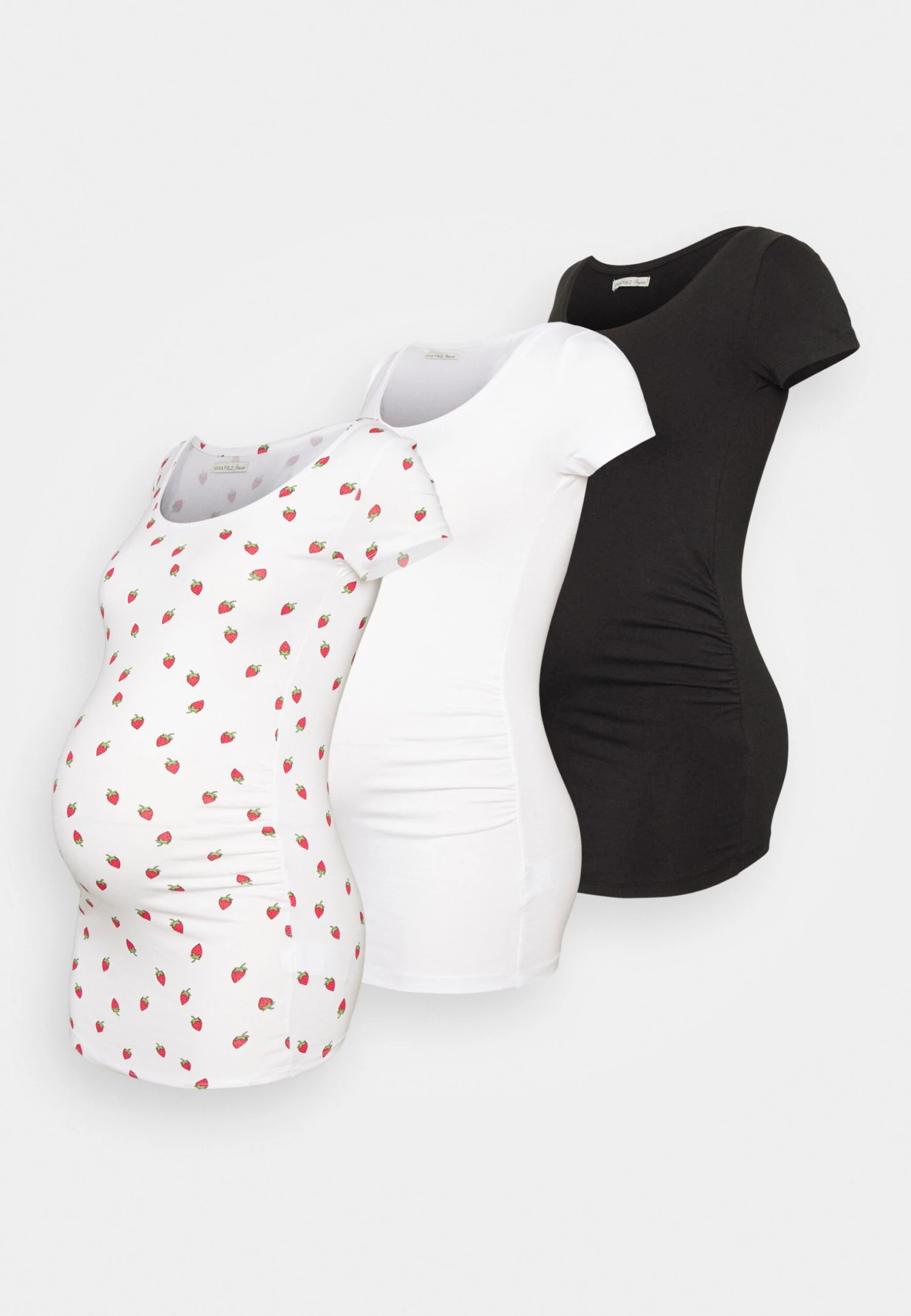 3PACK - T-shirt Z Nadrukiem - White/black