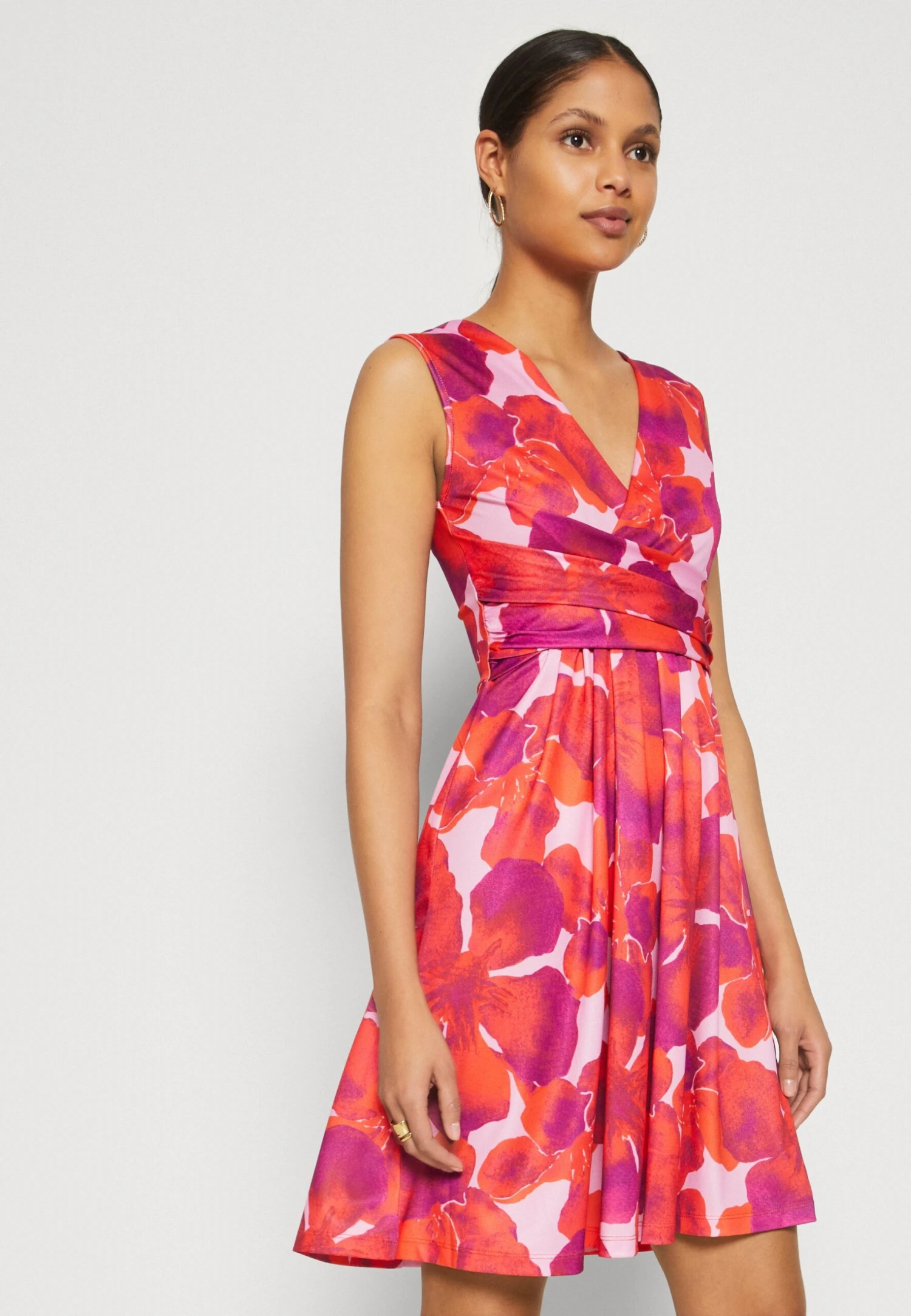 Anna Field Sukienka Z Dżerseju - Red/pink - obrazek 6