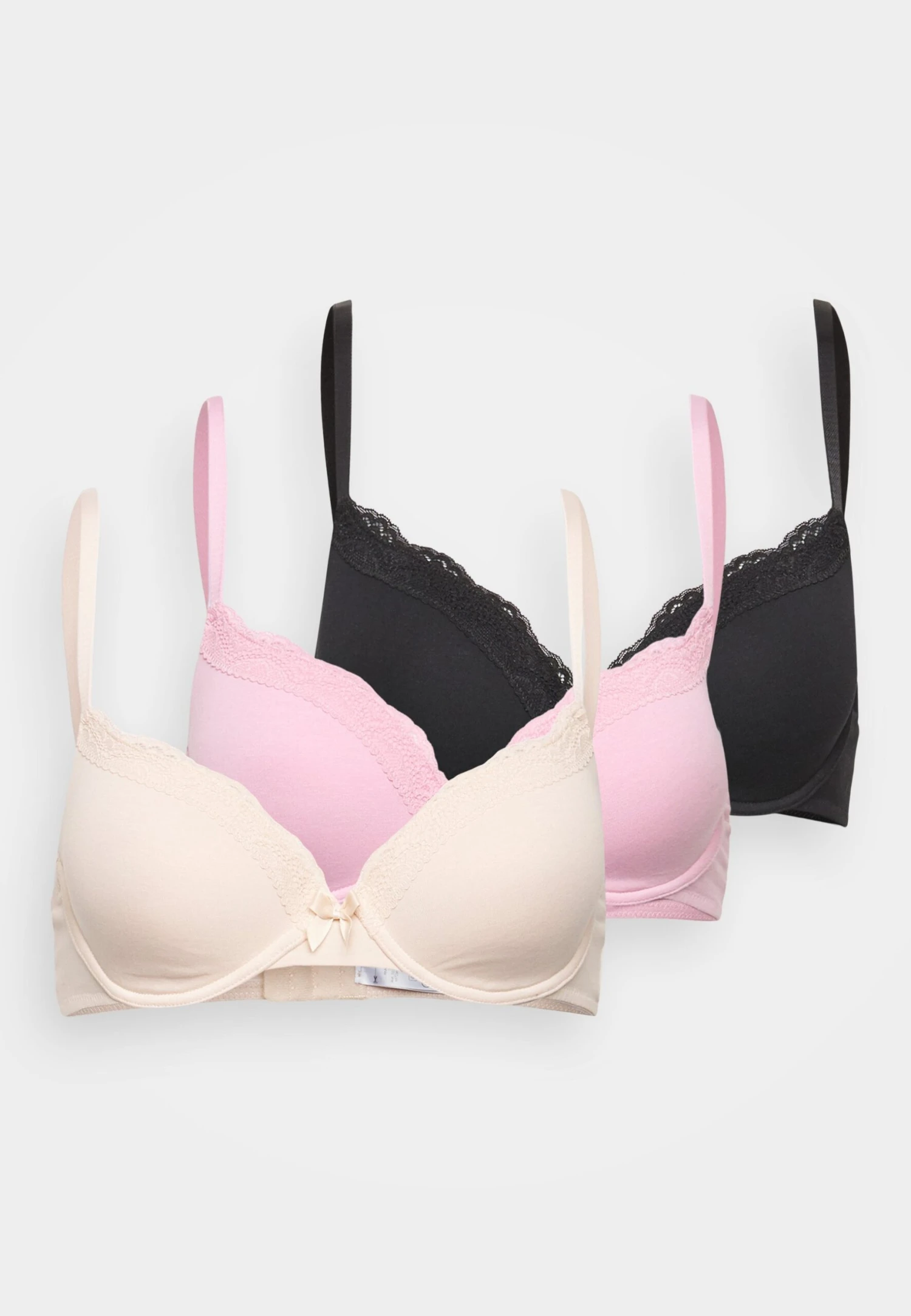 Anna Field 3 PACK - Biustonosz Z Fiszbiną - Nude - 916_black - 802_pink - 402 - obrazek 7