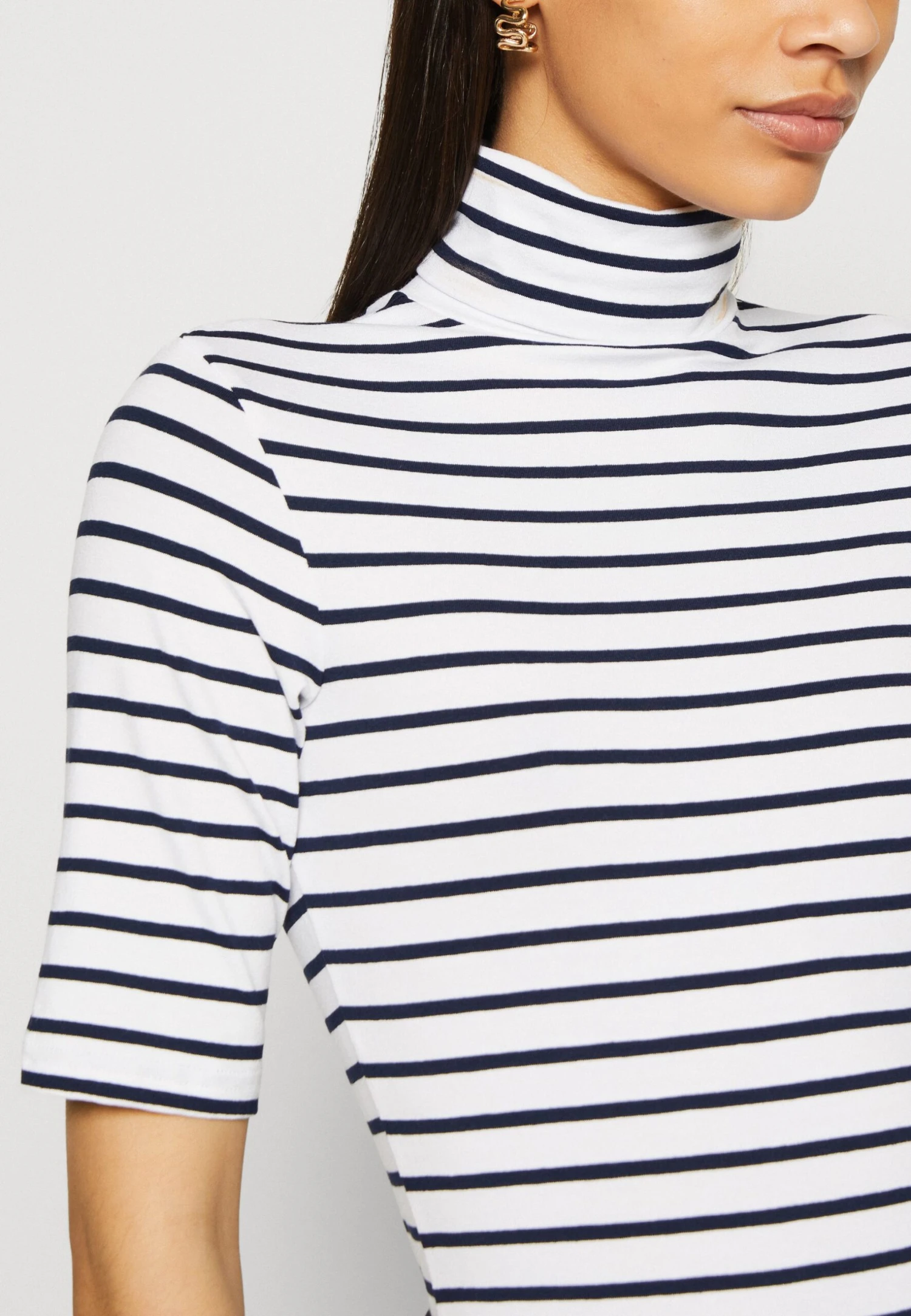 Anna Field T-shirt Z Nadrukiem - White/dark Blue - obrazek 6