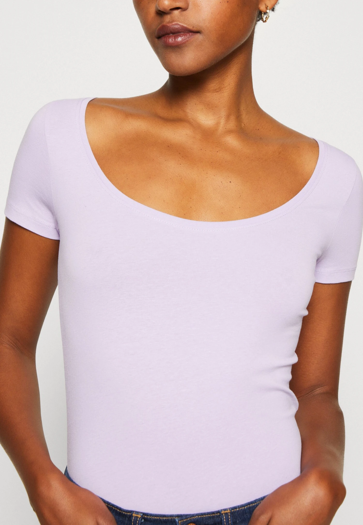 Anna Field 3 PACK - T-shirt Basic - Purple/white/mottled Light Grey - obrazek 8