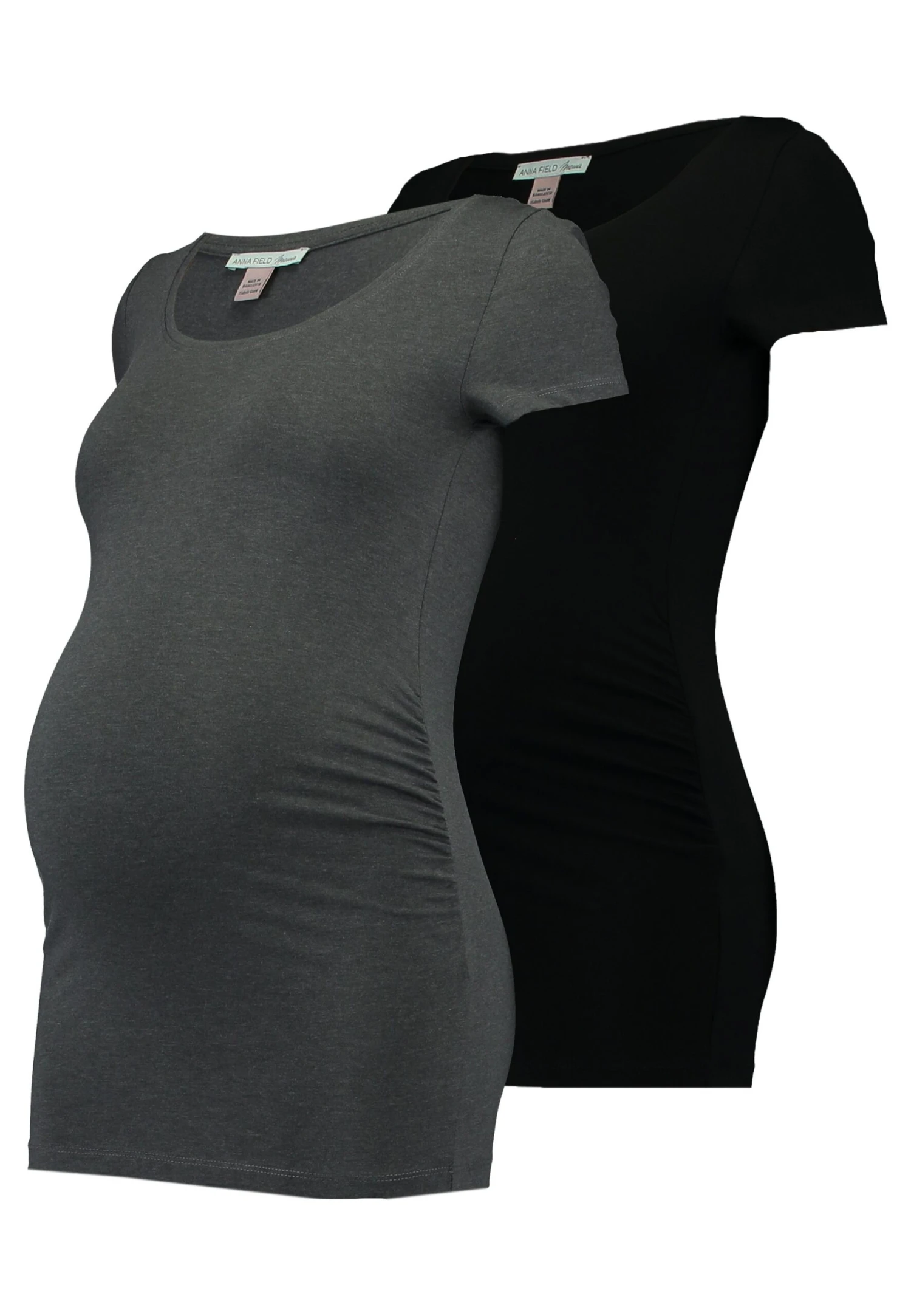 2 PACK - T-shirt Basic - Dark Gray/black