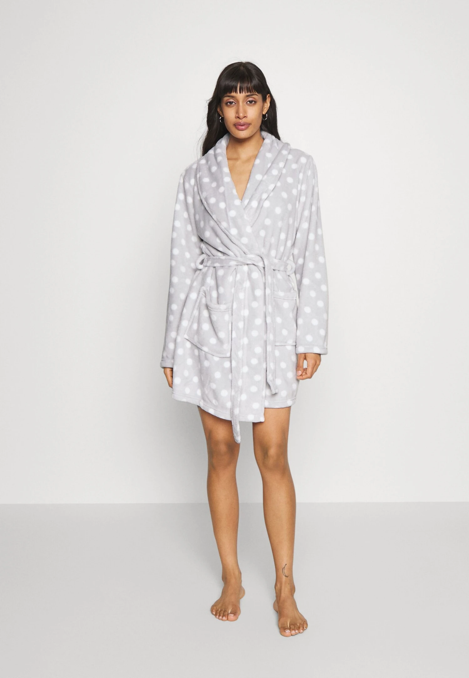 Anna Field Szlafrok - Grey/white