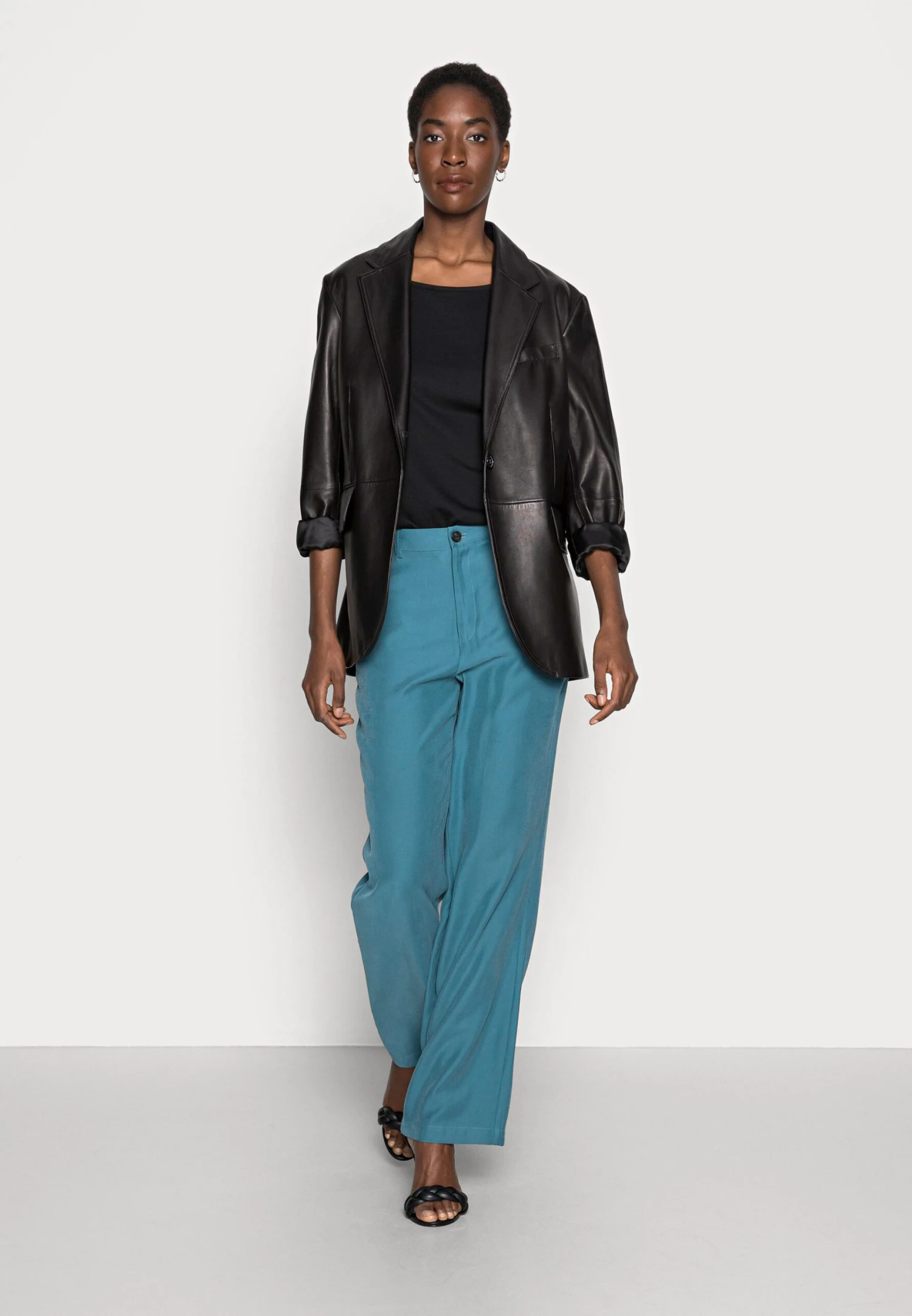 Anna Field BASIC - Bluzka Z Długim Rękawem - Black - obrazek 2