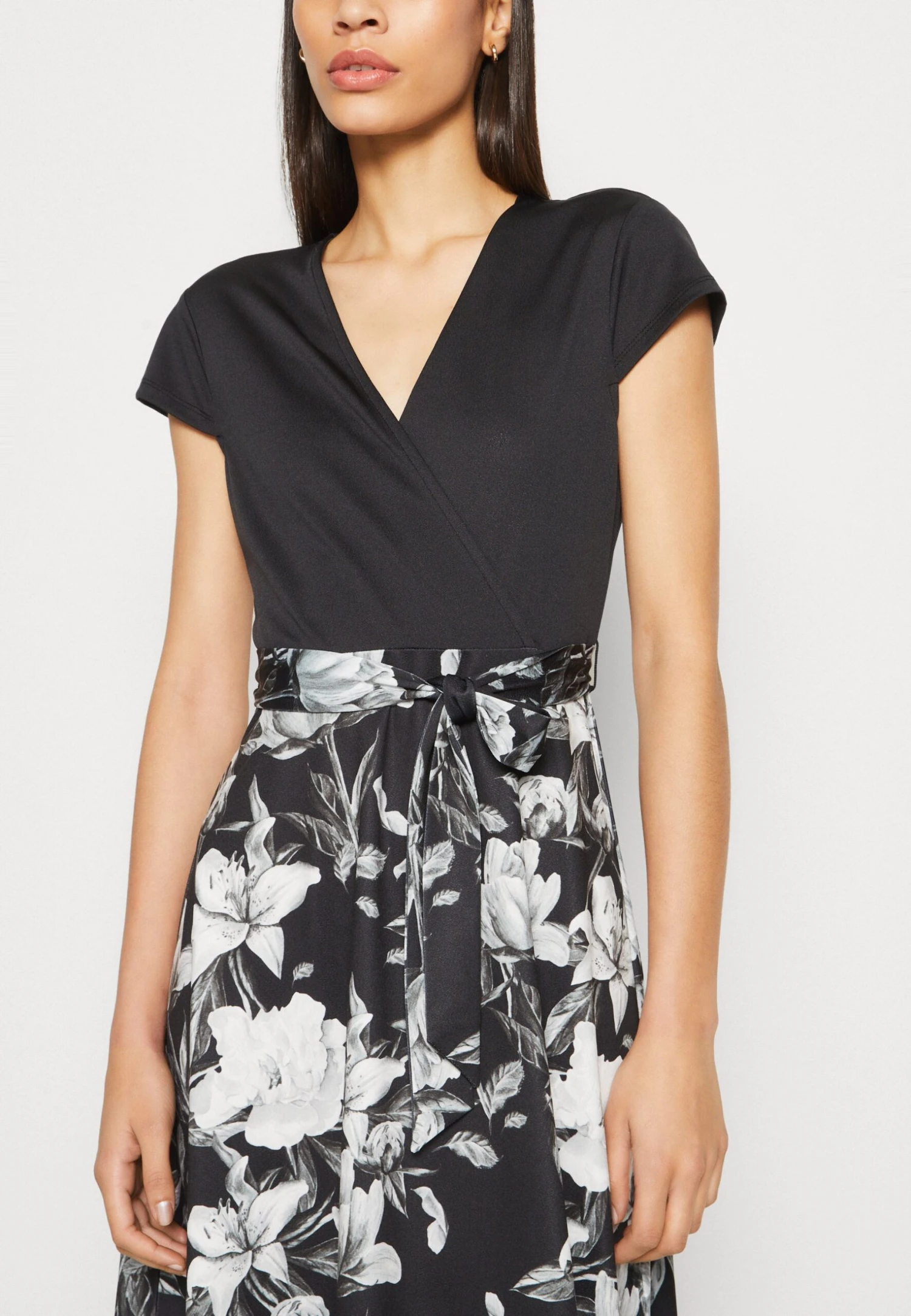 Anna Field Sukienka Z Dżerseju - Black/grey/white - obrazek 8