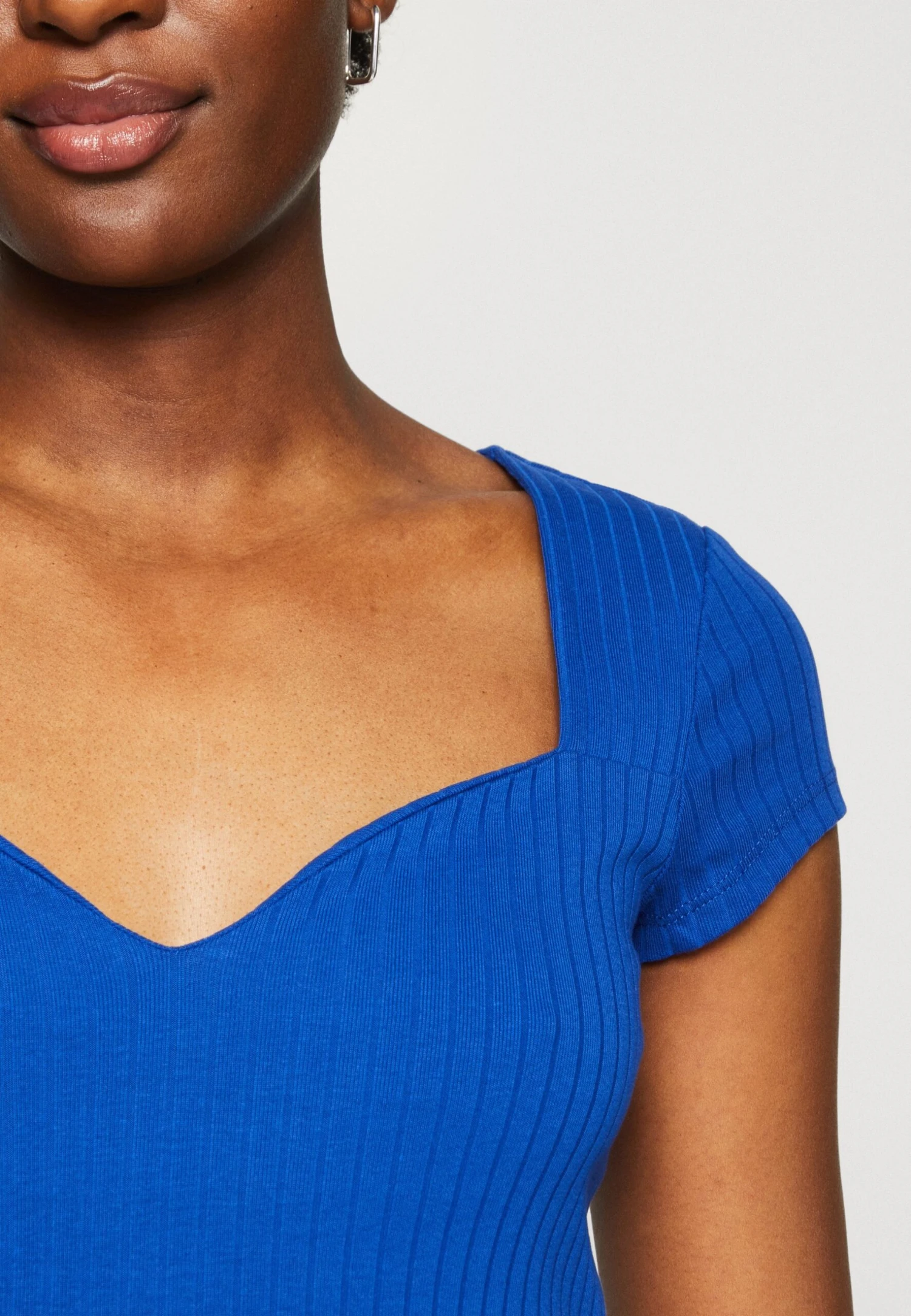 Anna Field T-shirt Z Nadrukiem - Blue - obrazek 6