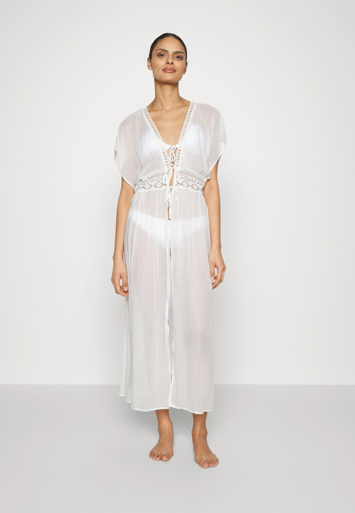 Anna Field EMBROIDERED COVER UP / 802 - BLACK - Akcesoria Plażowe - 001 - White