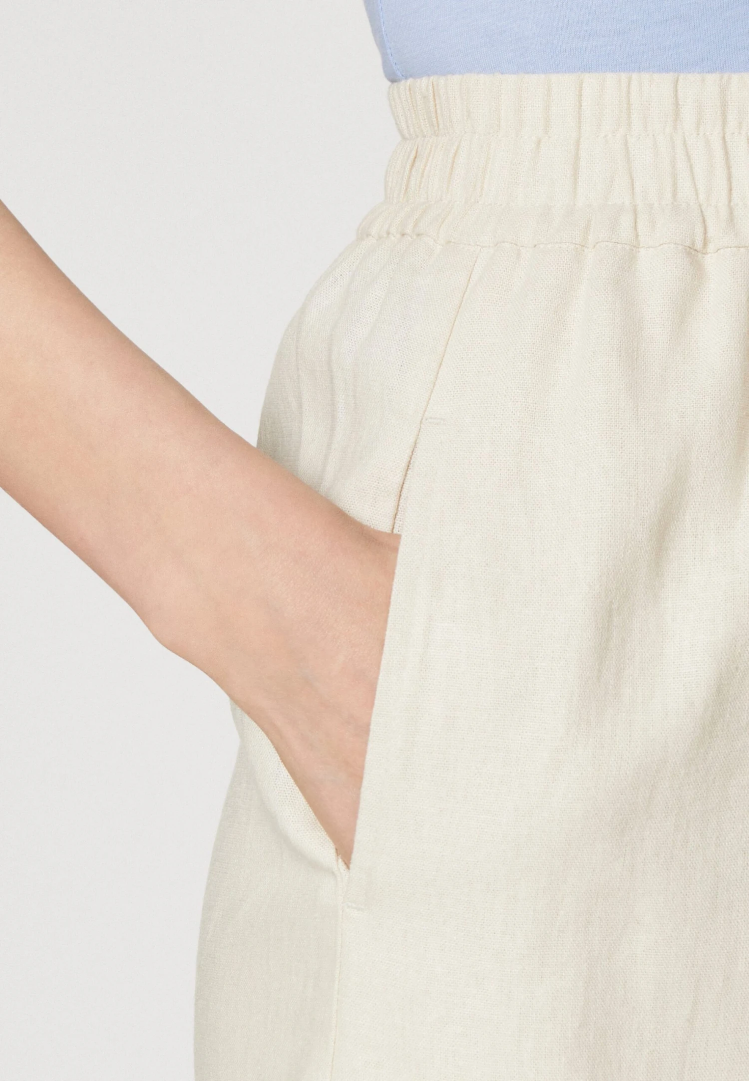 Anna Field LINEN MIX - Szorty - Beige - obrazek 4