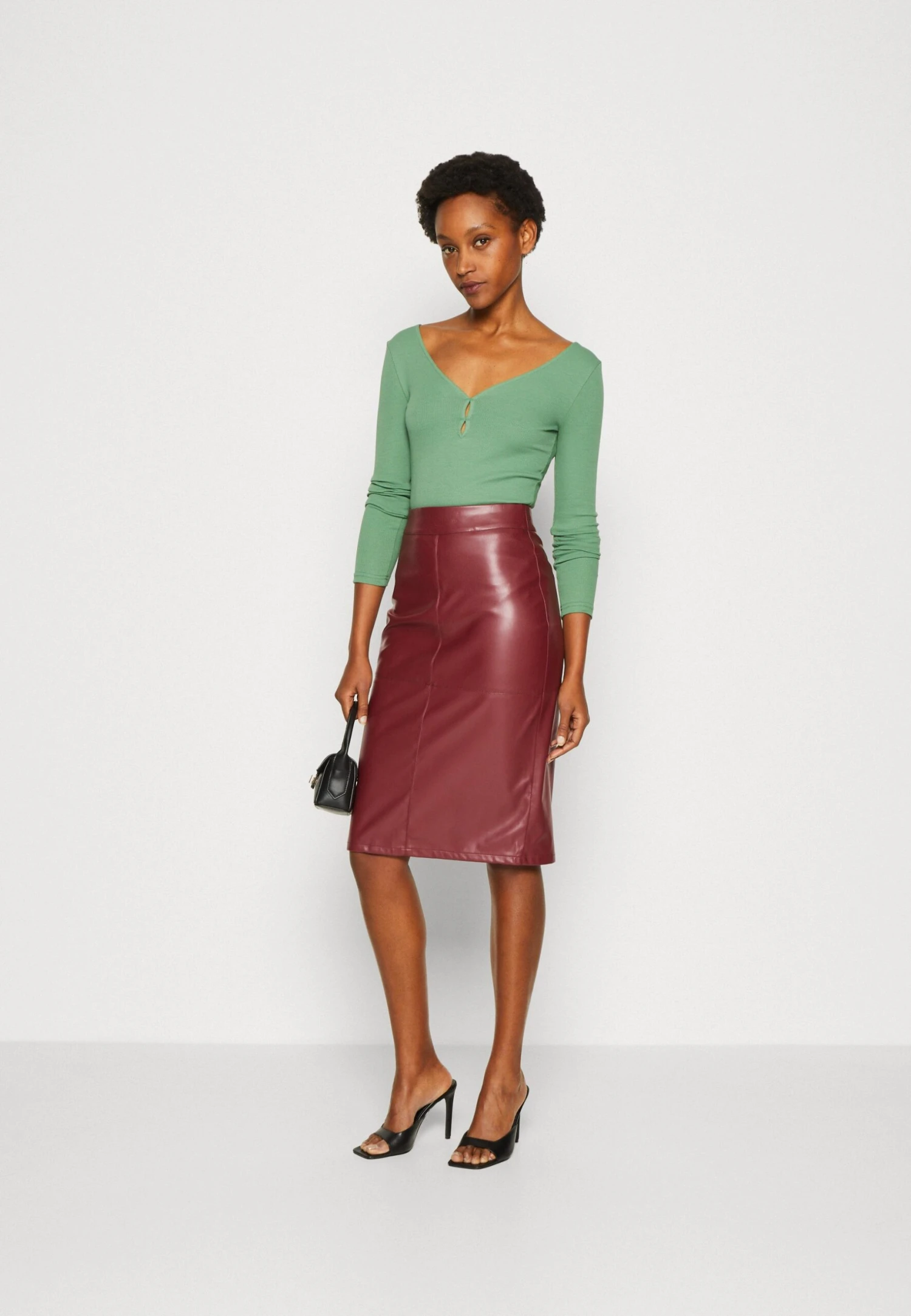 Anna Field Bluzka Z Długim Rękawem - Green - obrazek 2