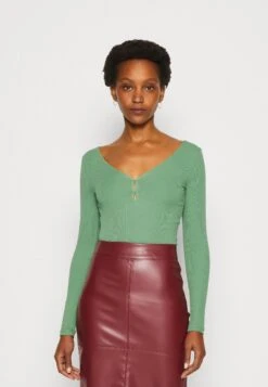 Anna Field Bluzka Z Długim Rękawem - Green