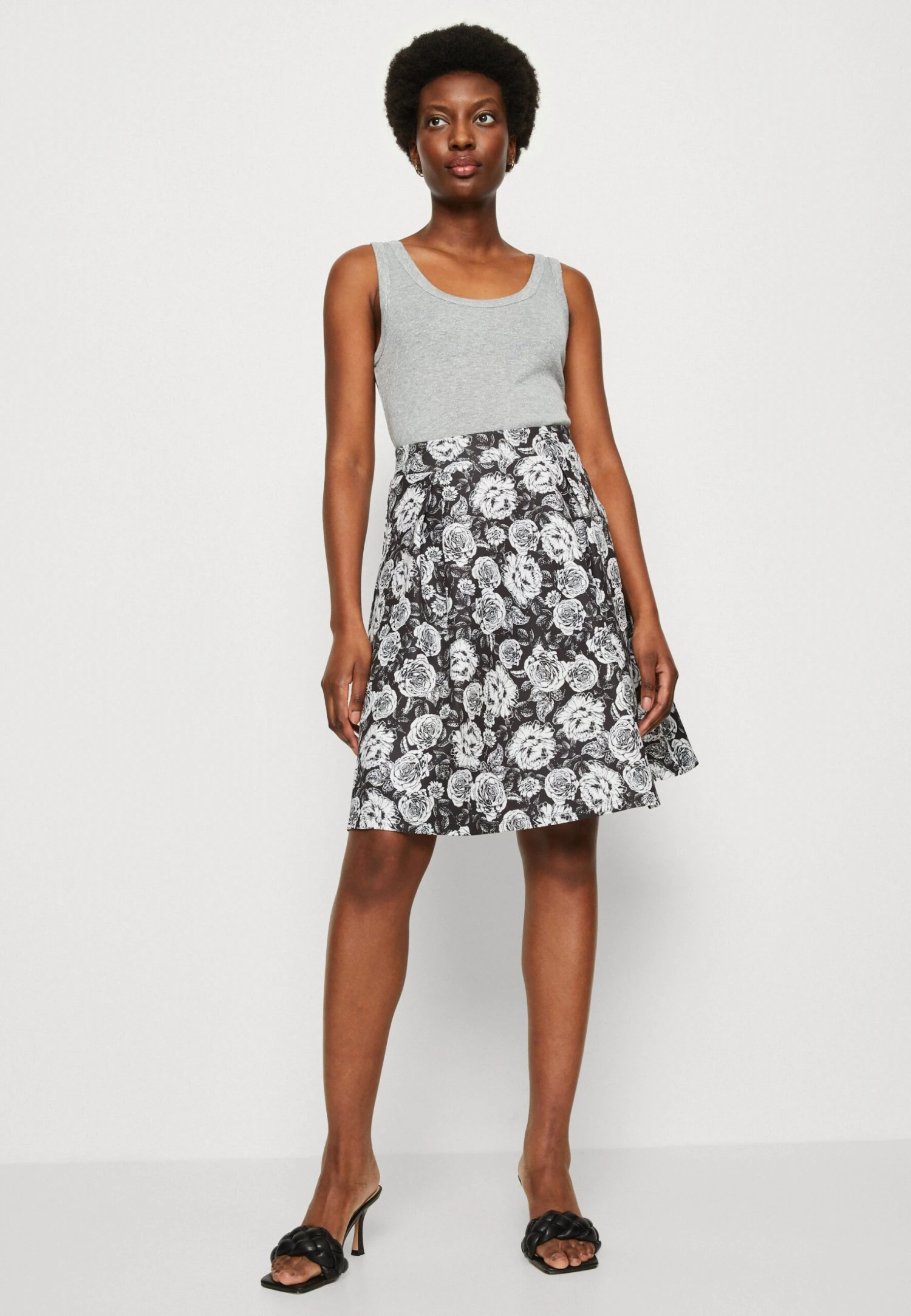 Anna Field Spódnica Plisowana - Black/white - obrazek 4