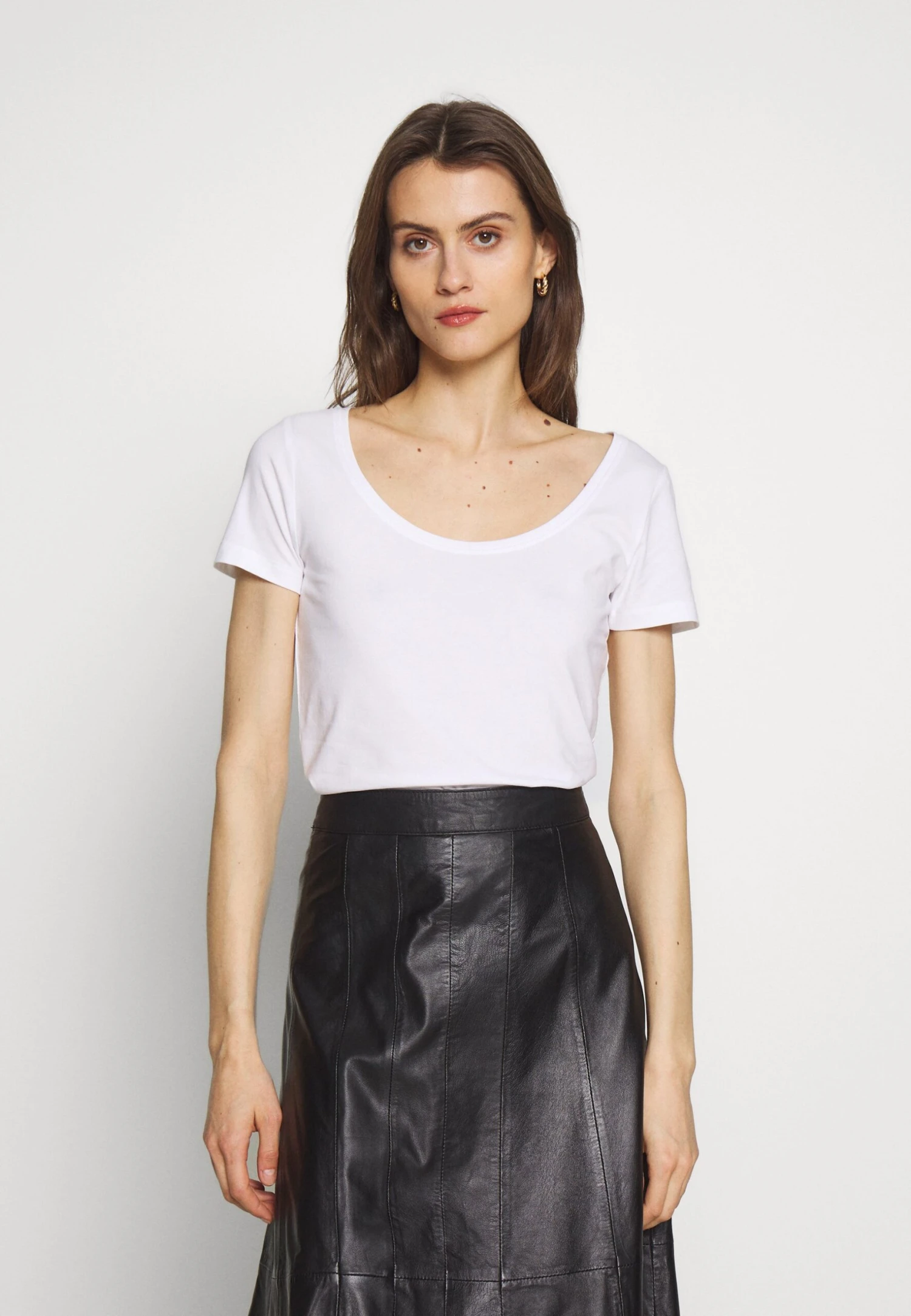 Anna Field 3 PACK - T-shirt Basic - White/camel/black - obrazek 3