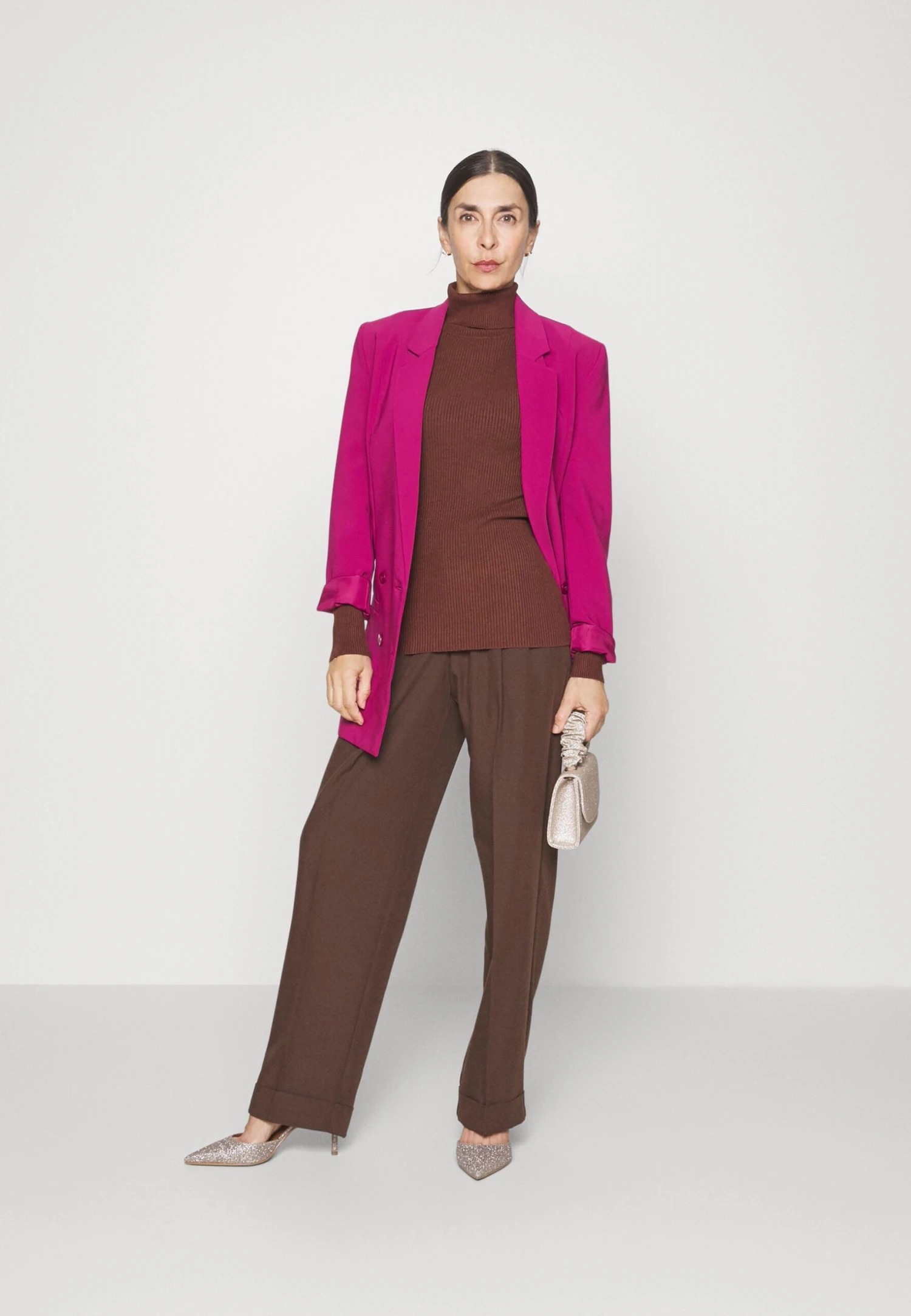 Anna Field Sweter - Dark Brown - obrazek 2