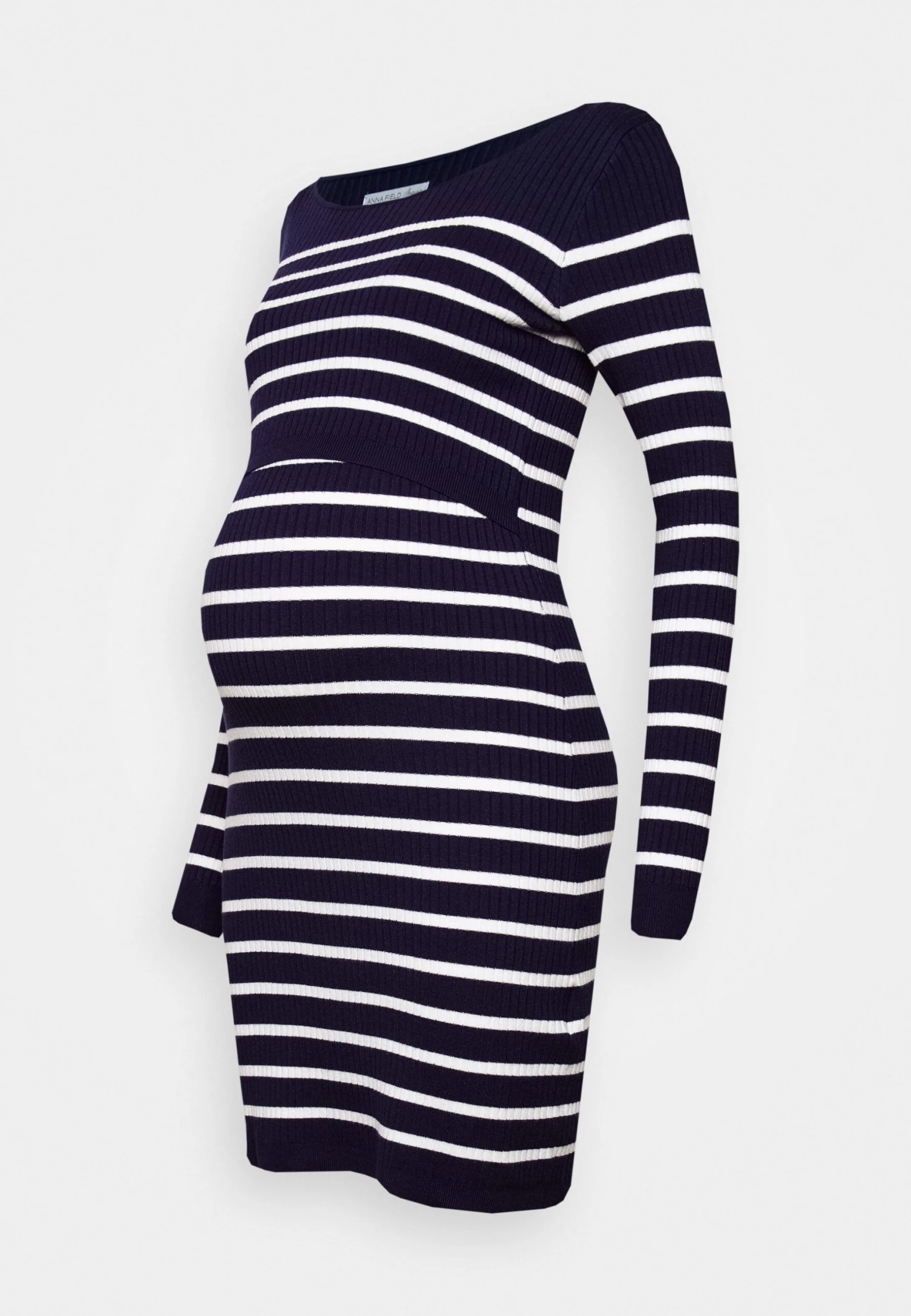 Sukienka Dzianinowa - Blue/white - obrazek 4