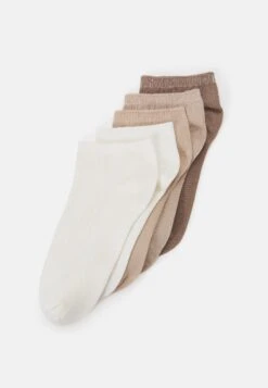 Anna Field SOFT RIBBED SNEAKER SOCKS 5PACK - Skarpety - Beige