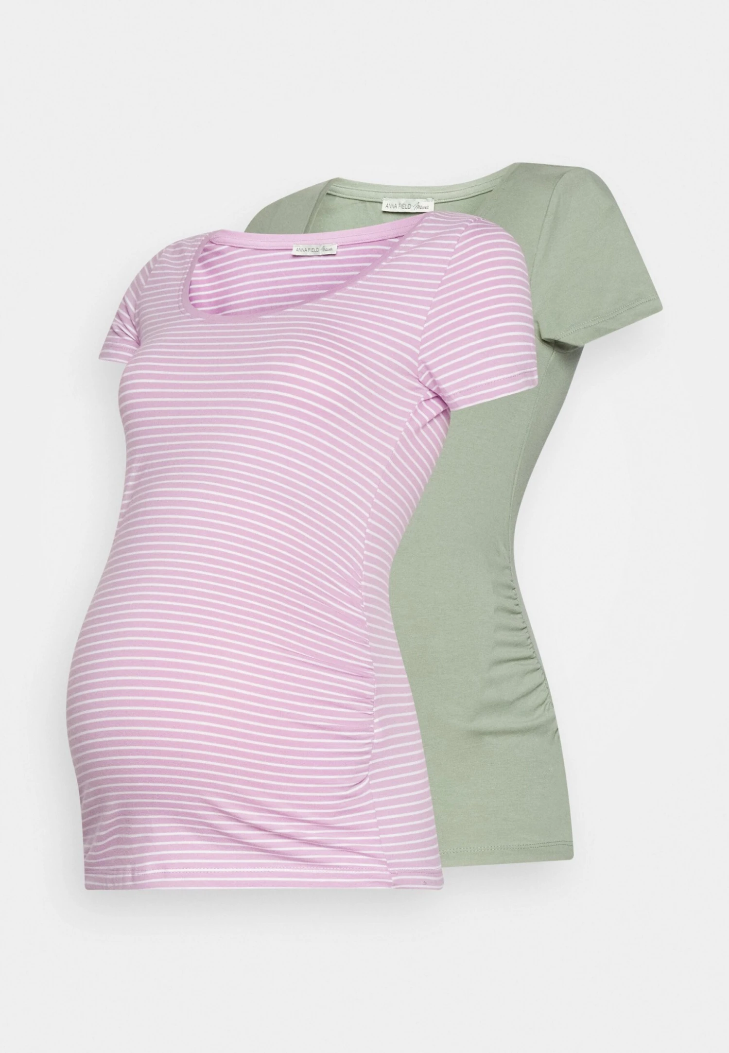 2 PACK - T-shirt Z Nadrukiem - Purple/white/teal