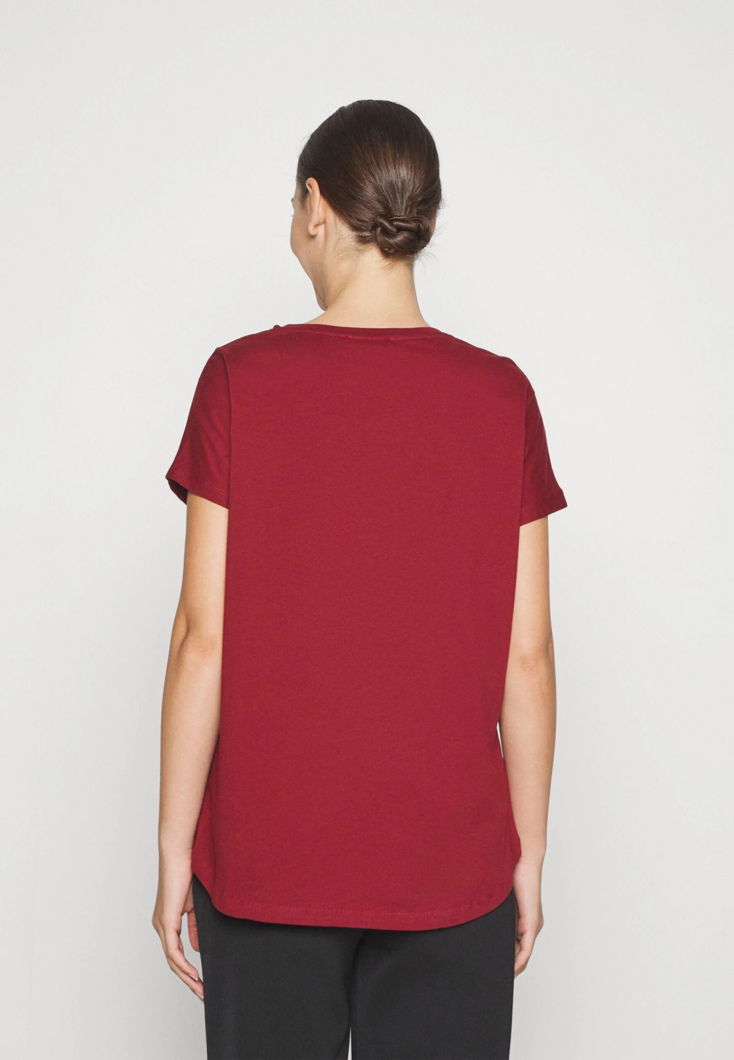 Anna Field MANDALA LOW TO HIGH - T-shirt Z Nadrukiem - Bordeaux - obrazek 4