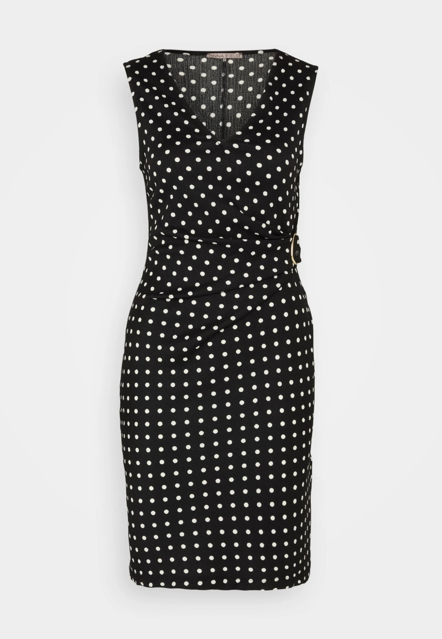 Anna Field Sukienka Z Dżerseju - Black/white - obrazek 7