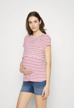 2 PACK - T-shirt Basic - Dark Red/white/ Dark Blue