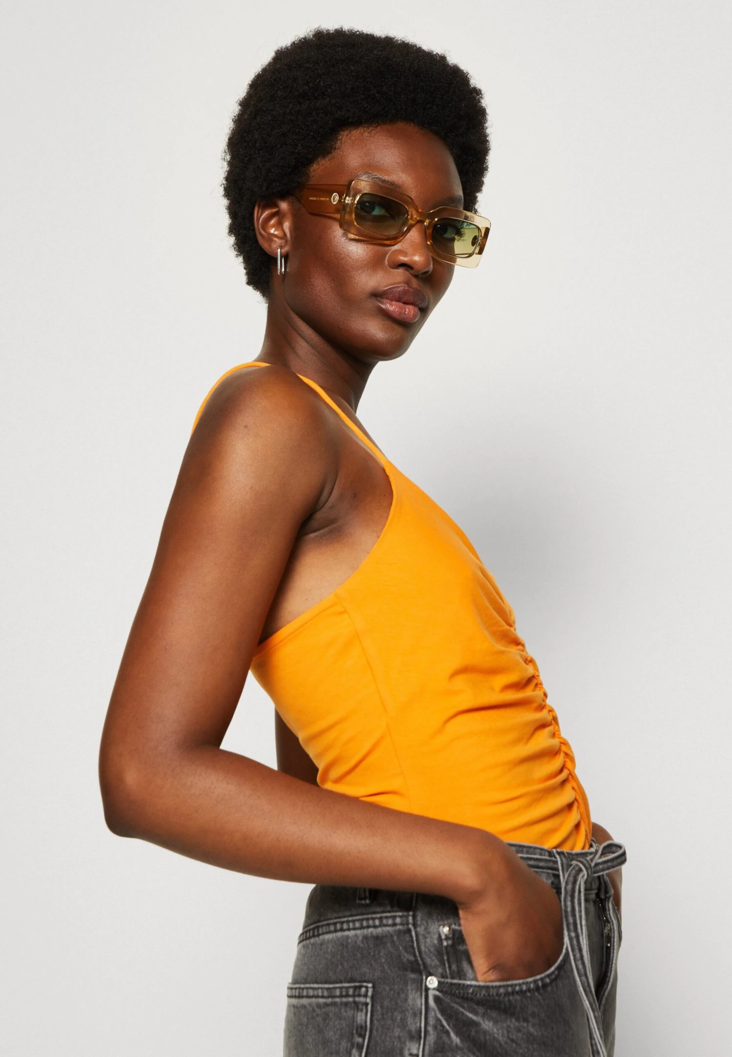 Anna Field Top - Black/orange - obrazek 5