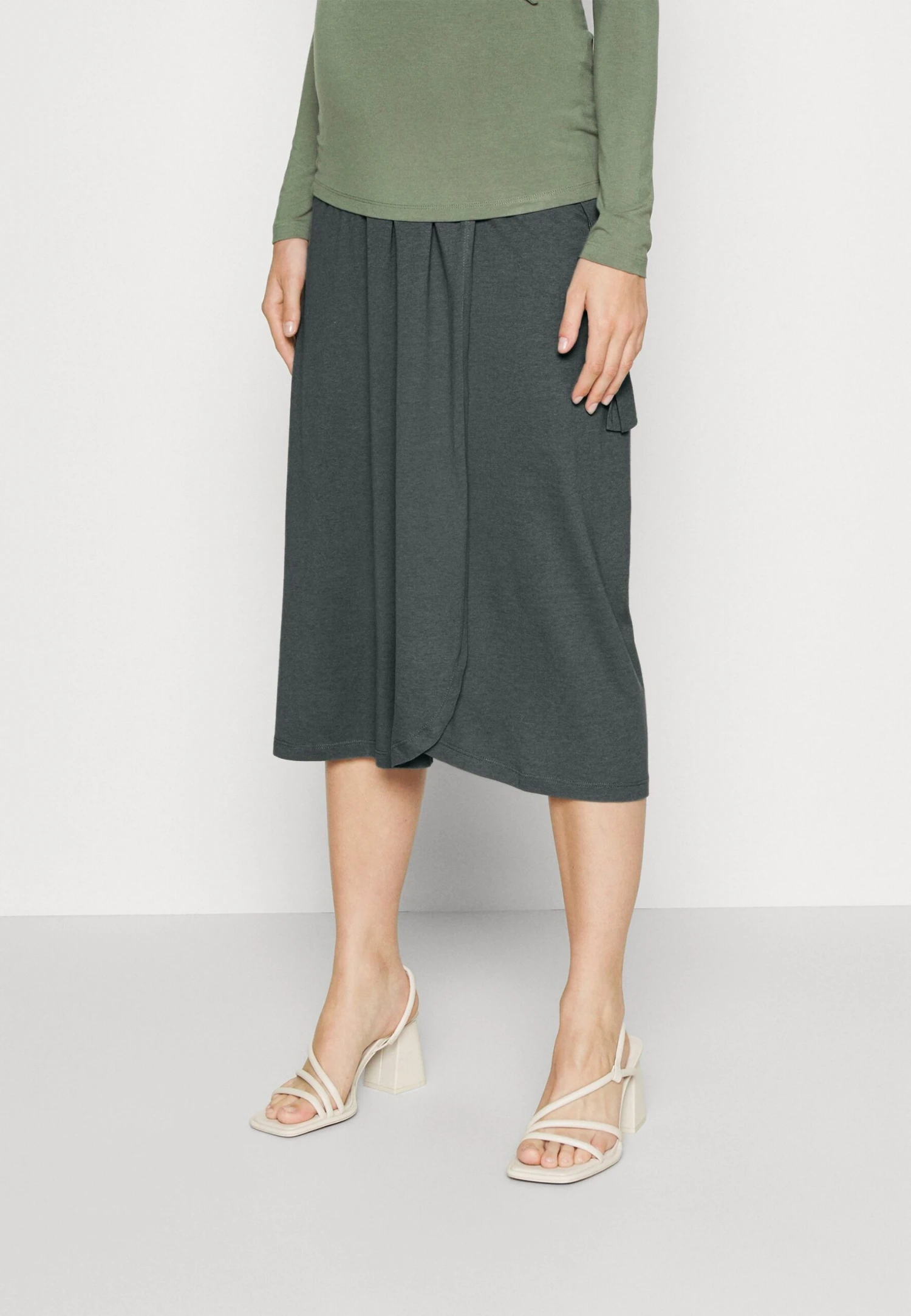 MATERNITY BASIC MIDI SKIRT - Spódnica Ołówkowa - Light Green
