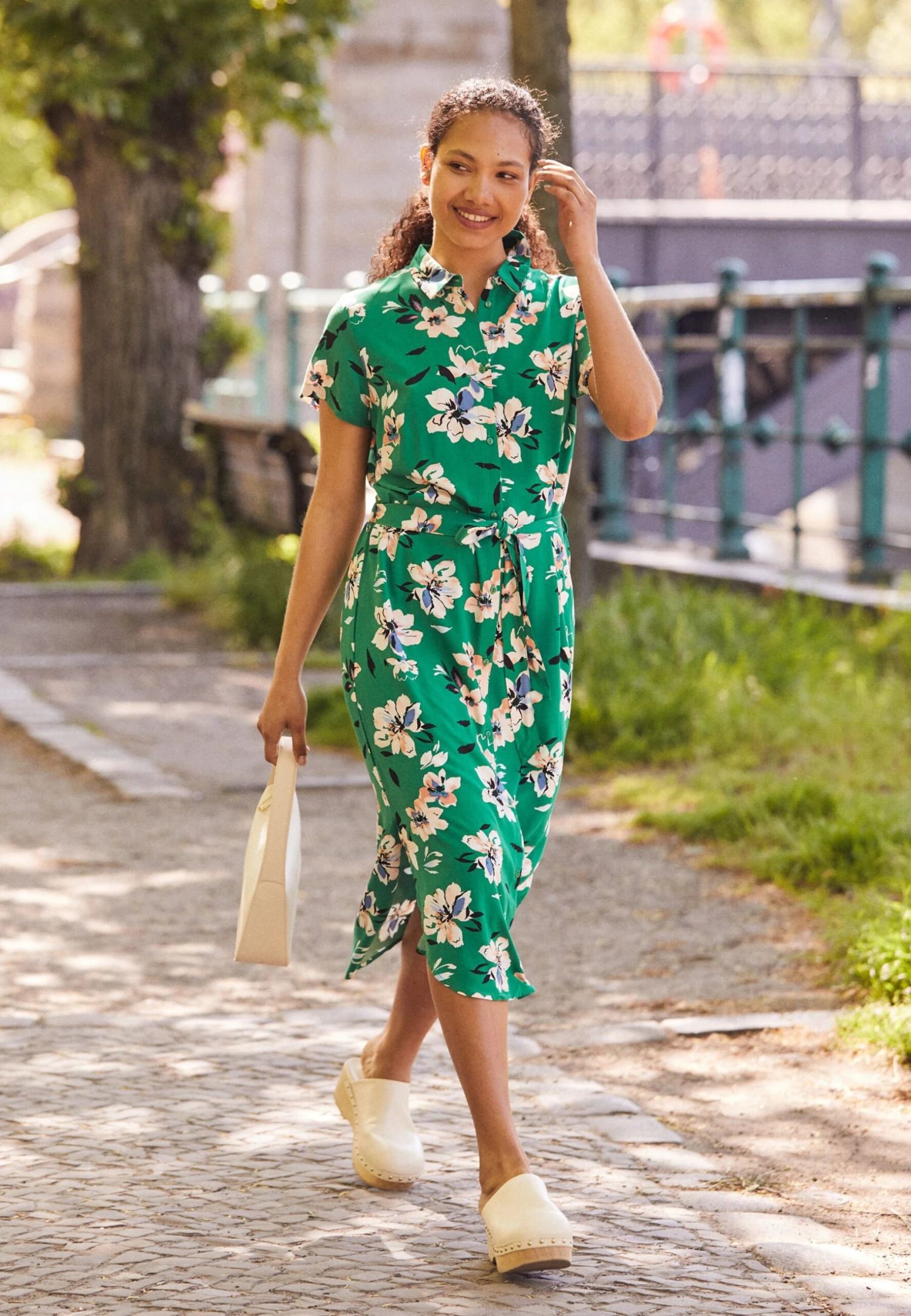 Anna Field Sukienka Koszulowa - Green/pink - obrazek 2