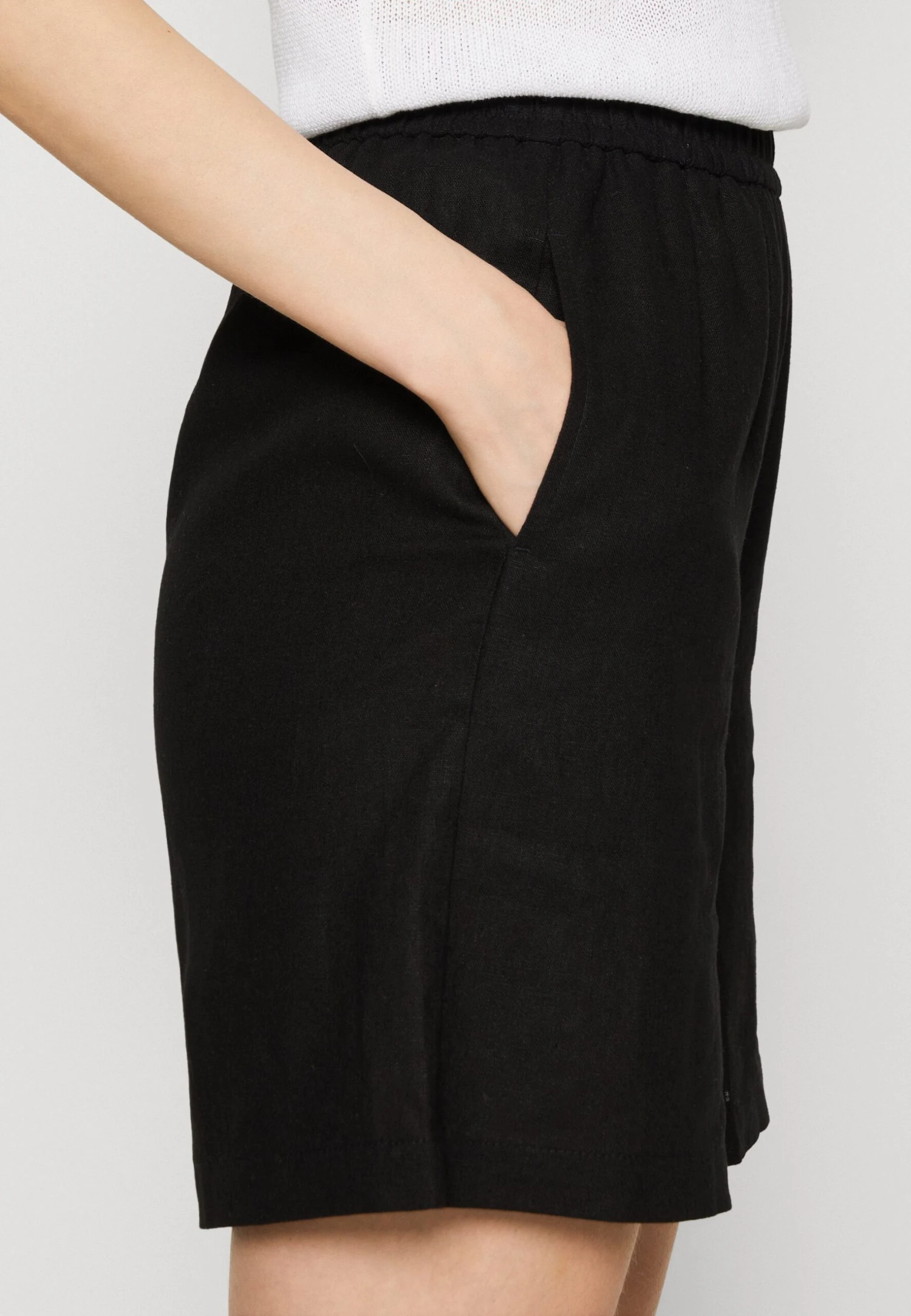 Anna Field LINEN MIX - Szorty - Black - obrazek 6