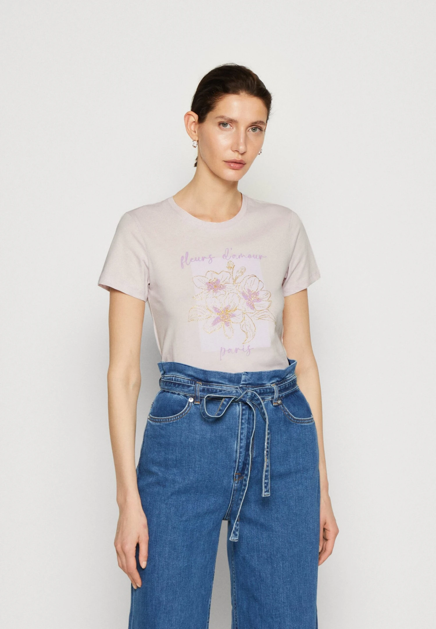 Anna Field T-shirt Z Nadrukiem - Lilac