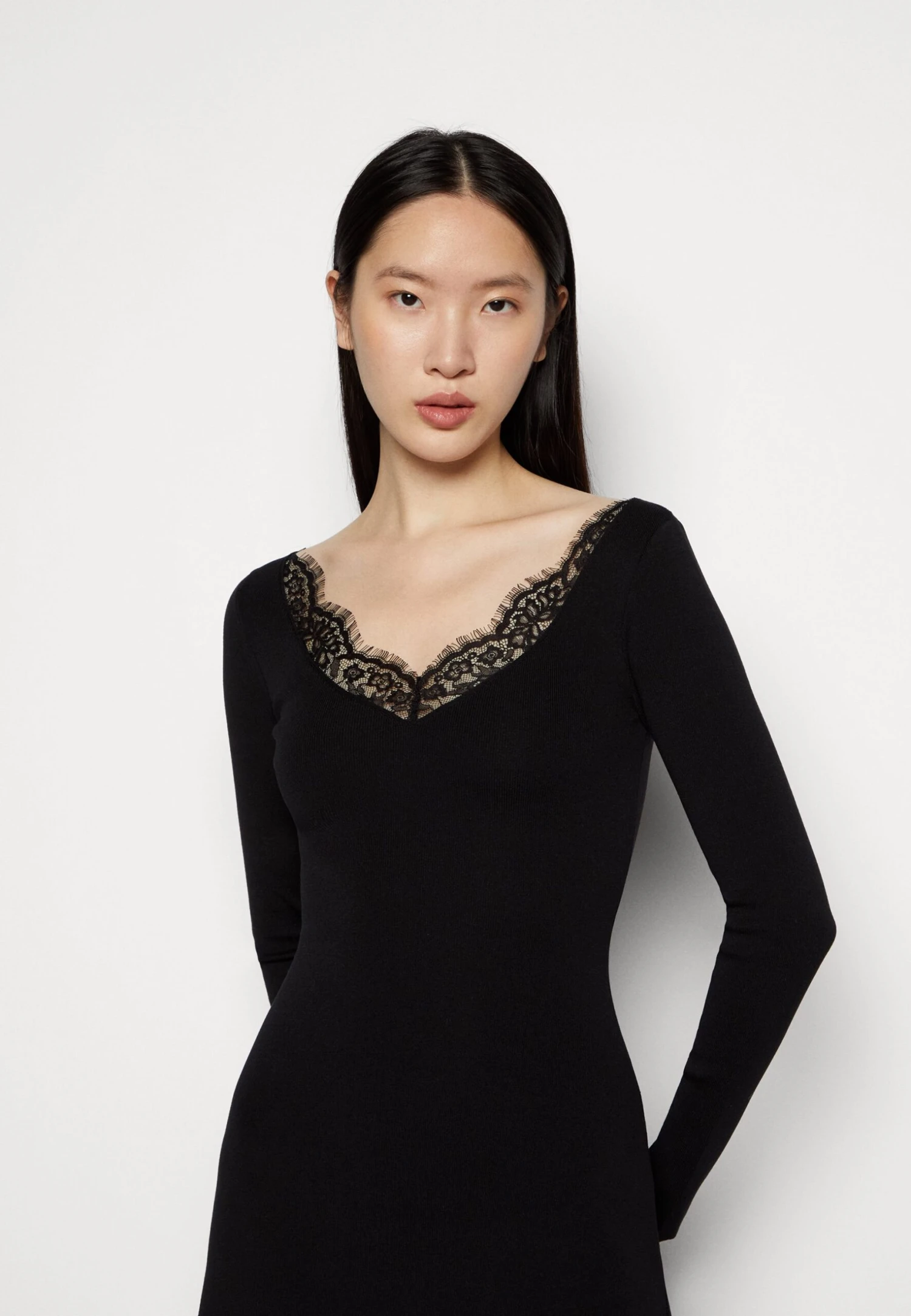 Anna Field Sukienka Dzianinowa - Black - obrazek 4