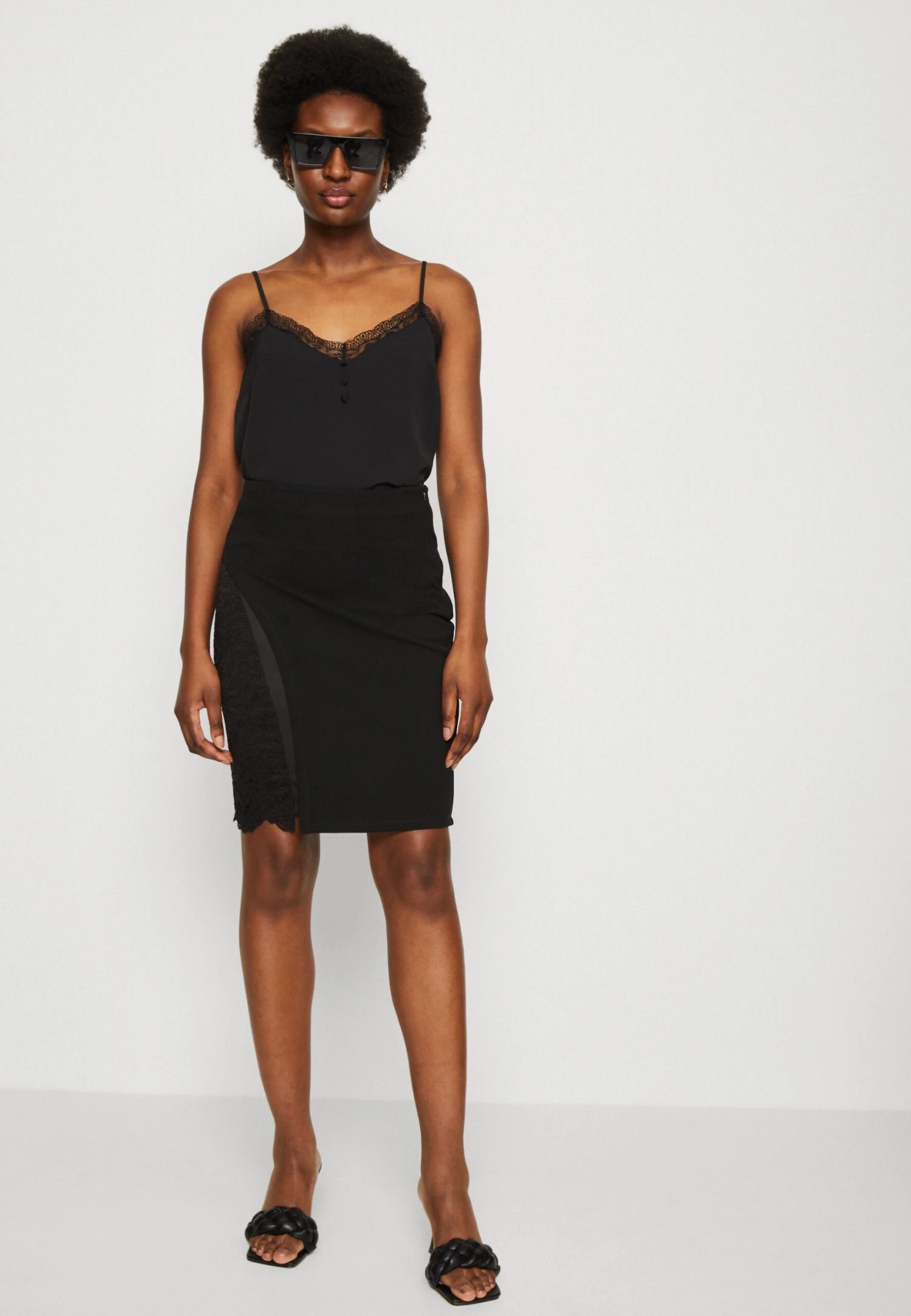 Anna Field Spódnica Ołówkowa - Black - obrazek 4