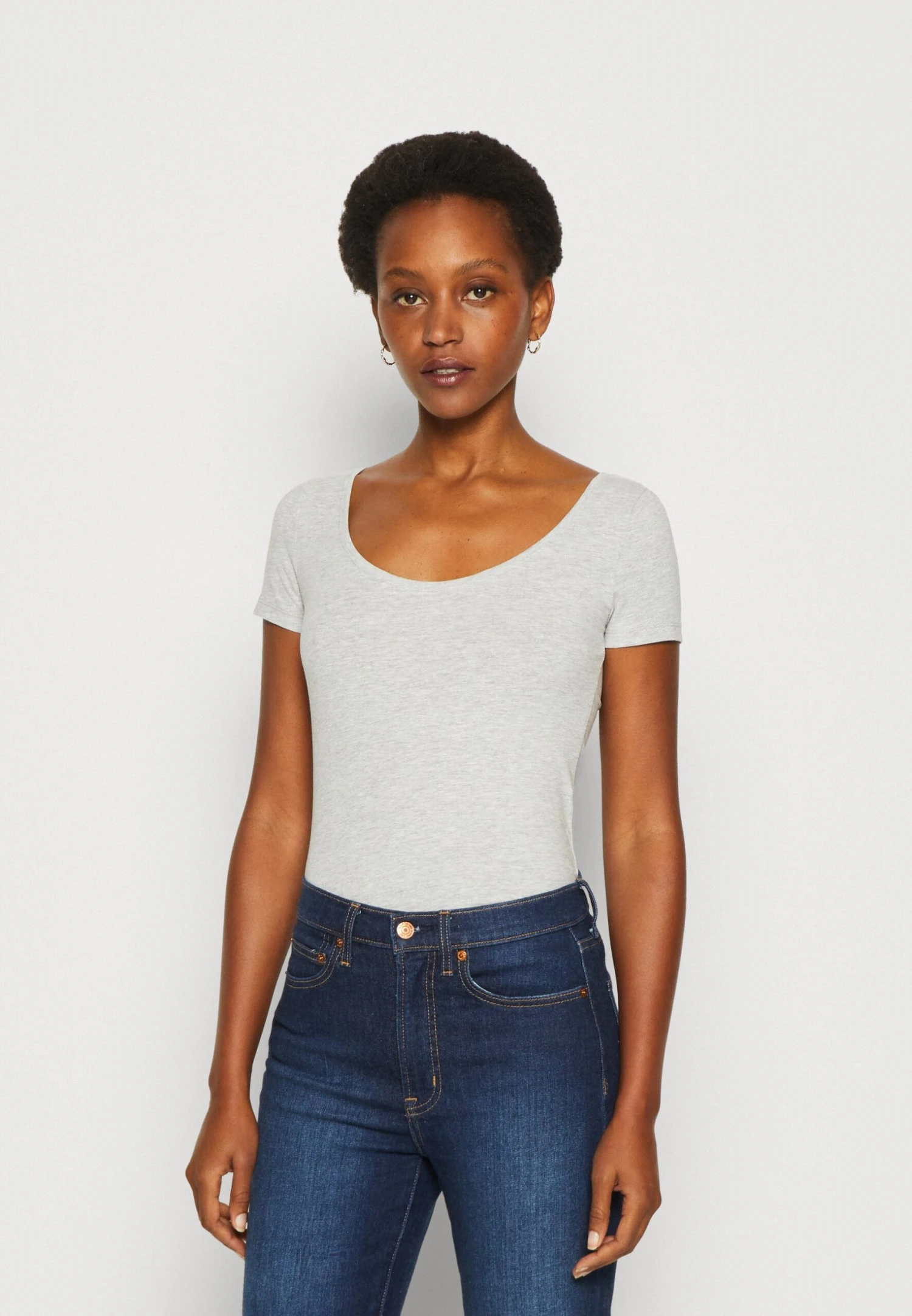 Anna Field 3 PACK - T-shirt Basic - Purple/white/mottled Light Grey - obrazek 4