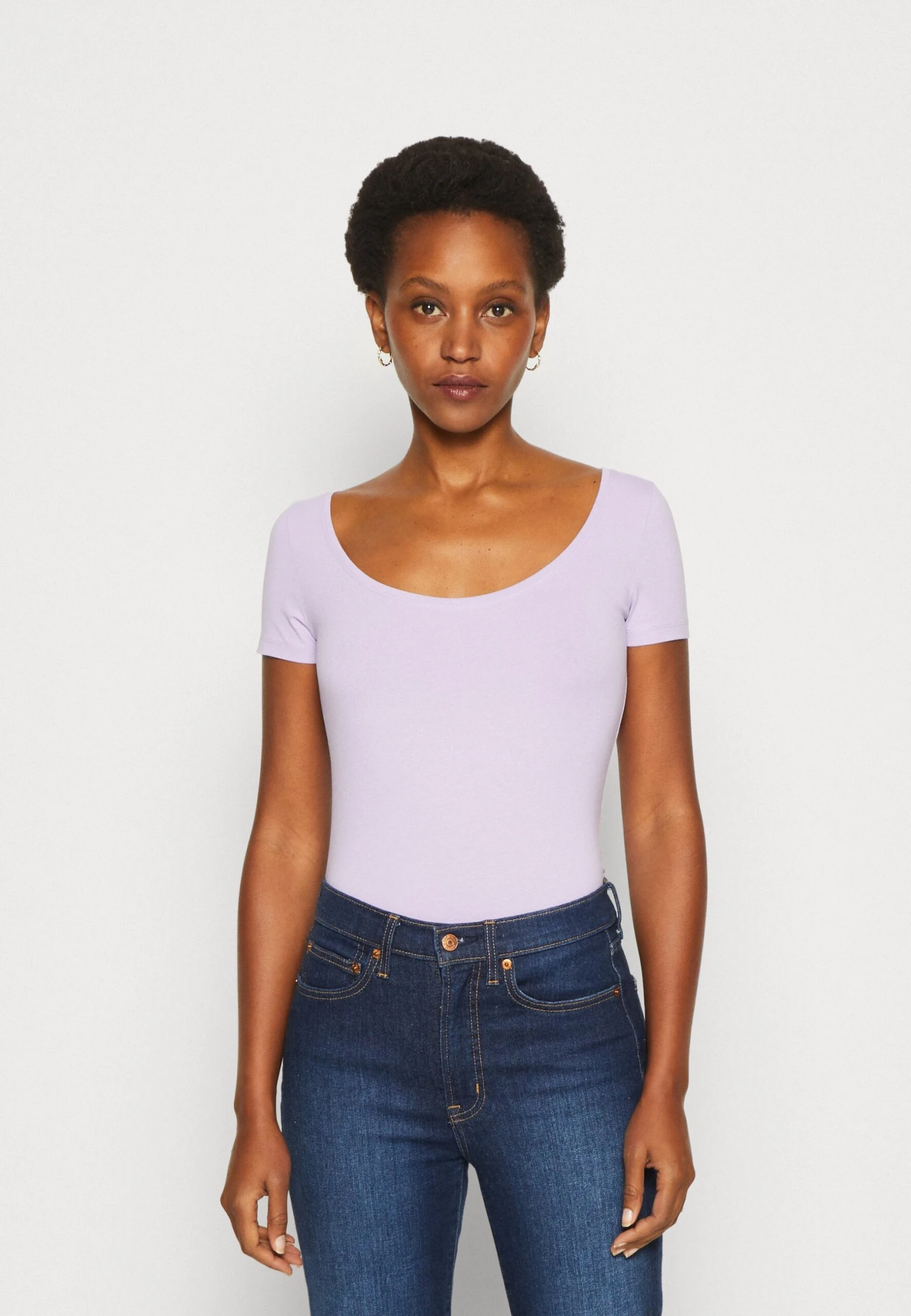 Anna Field 3 PACK - T-shirt Basic - Purple/white/mottled Light Grey - obrazek 2