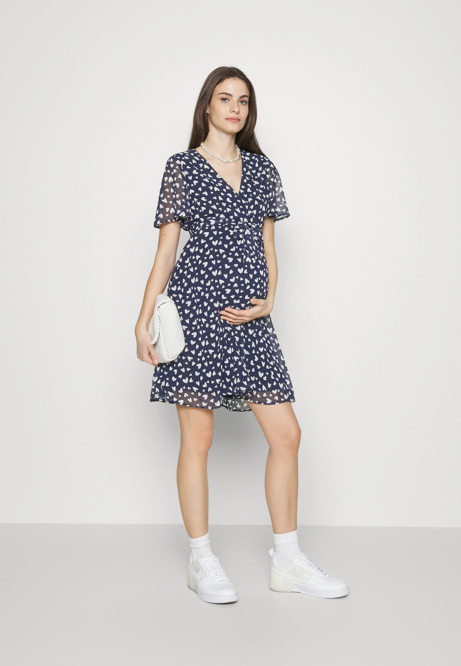 Sukienka Letnia - Dark Blue/white - obrazek 2