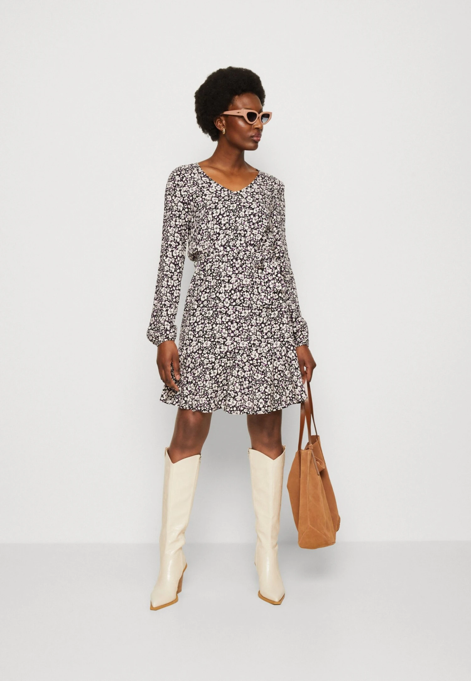 Anna Field Sukienka Letnia - Black/white - obrazek 2