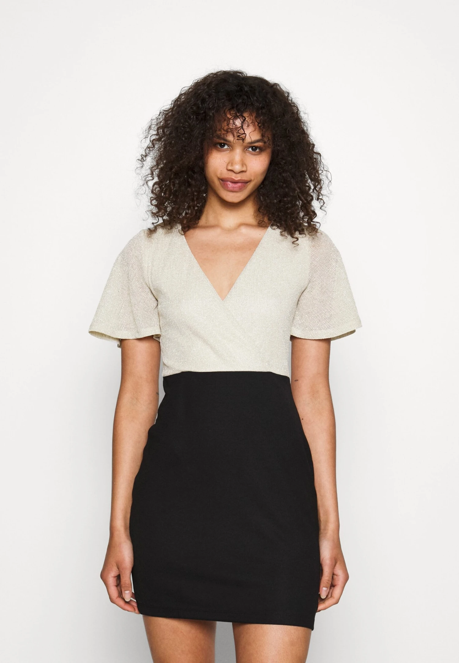 Anna Field Sukienka Etui - Gold/black - obrazek 3