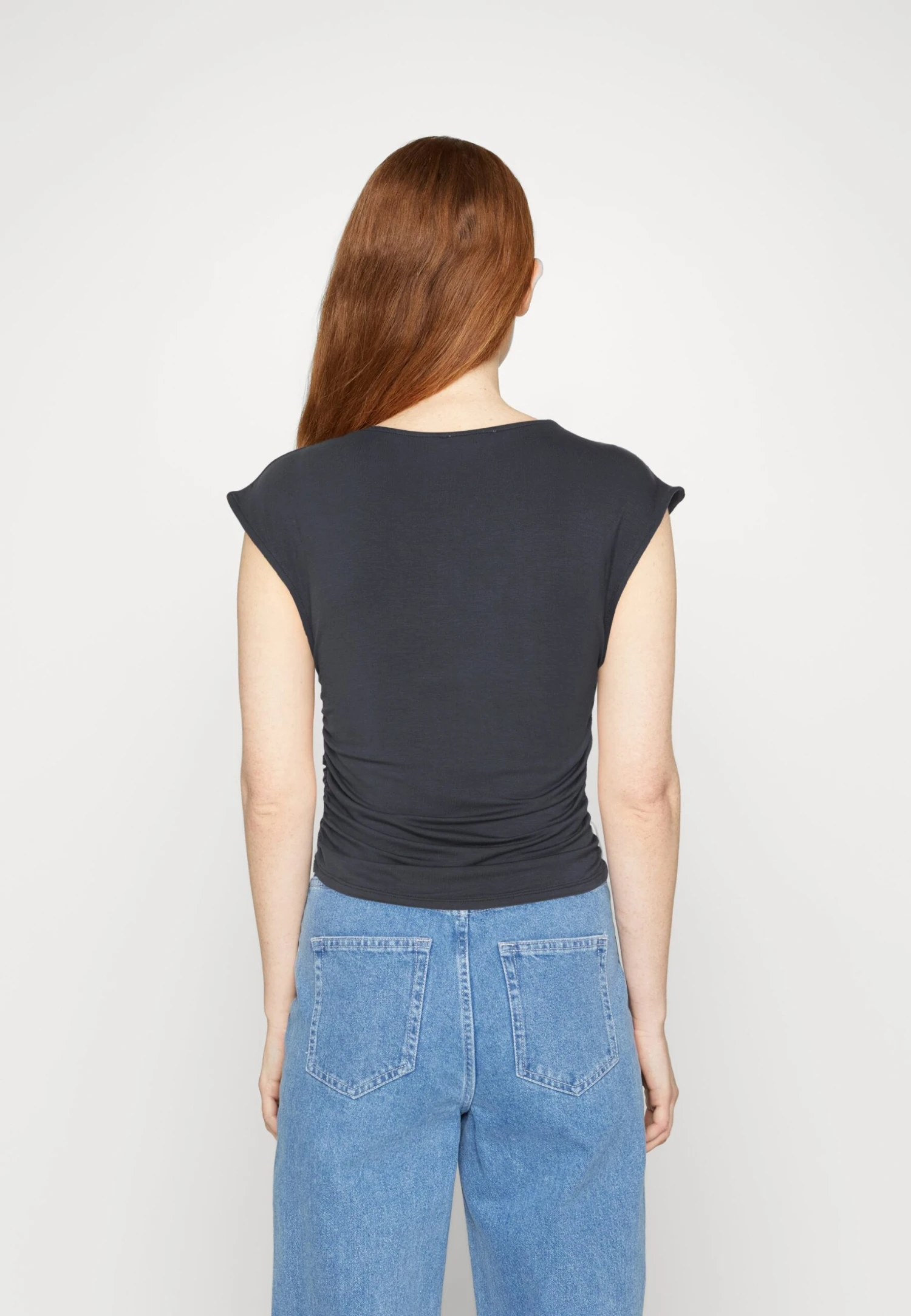 Anna Field T-shirt Z Nadrukiem - Grey - obrazek 3