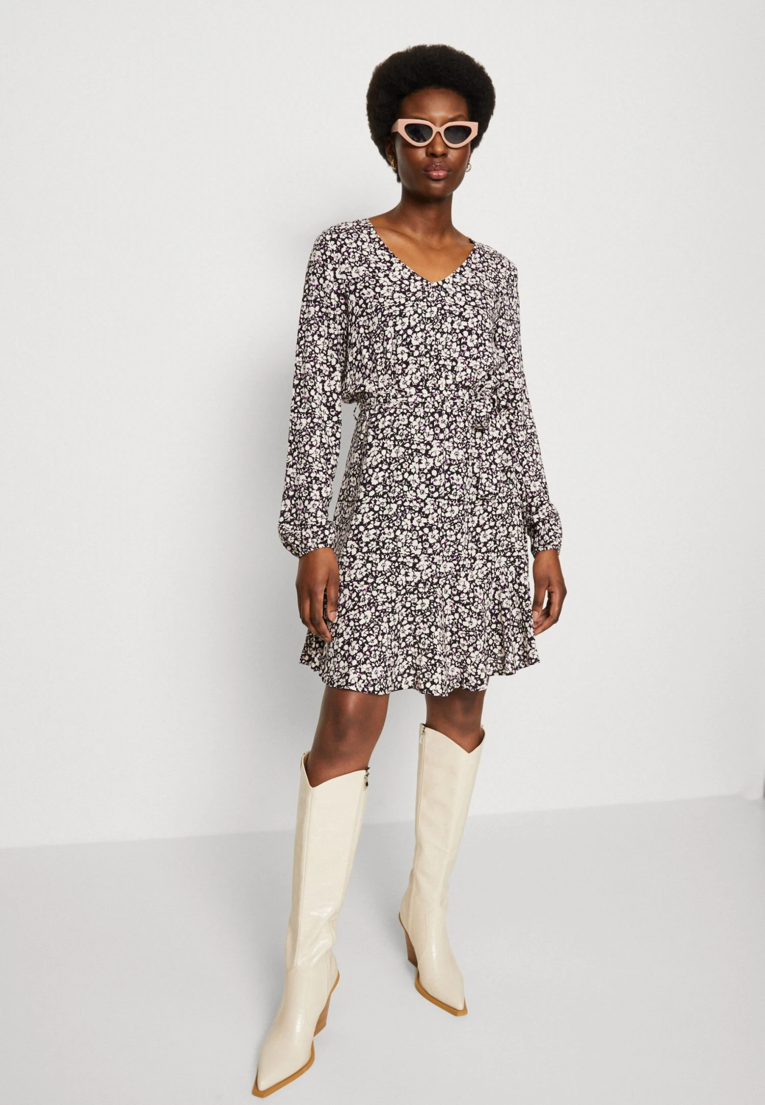 Anna Field Sukienka Letnia - Black/white - obrazek 4