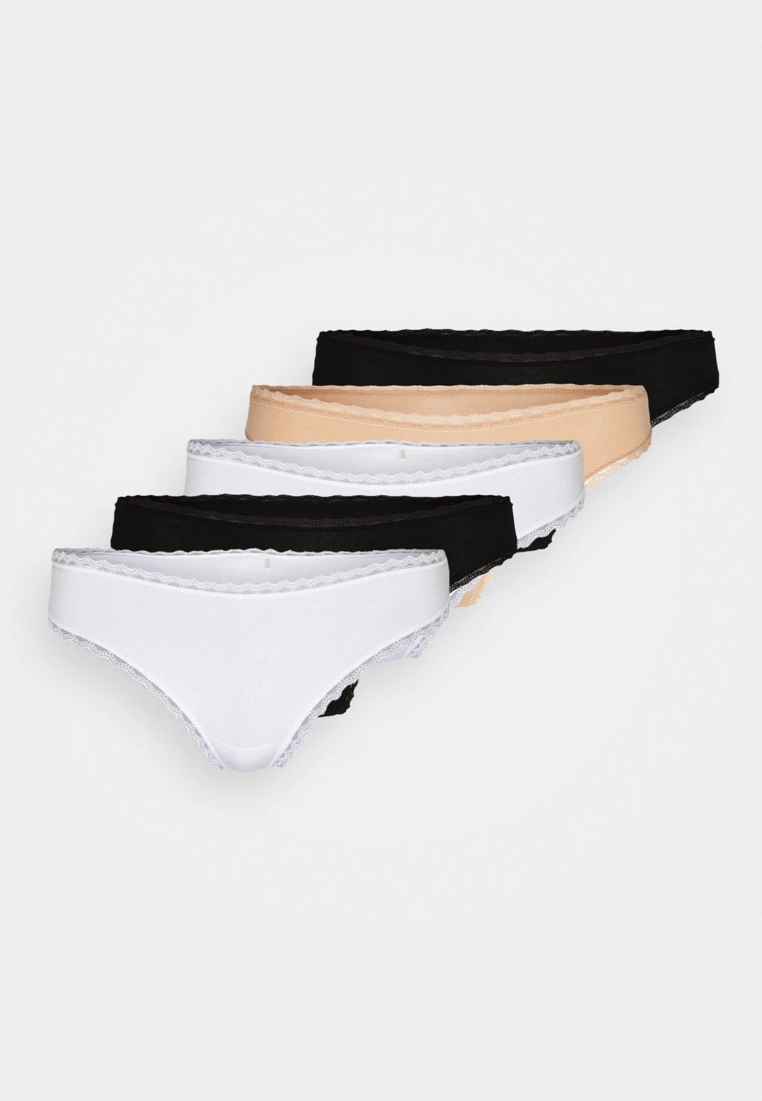 Anna Field 5 PACK - Stringi - Black/white/nude - obrazek 2