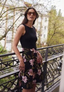 Anna Field Sukienka Letnia - Black/black/pink