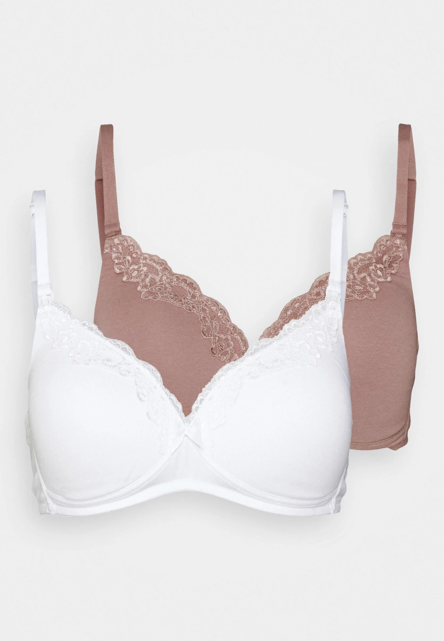 Anna Field POPPY 2PP NURSING BRA - Biustonosz Z Trójkątną Miseczką - Pink/white - obrazek 5