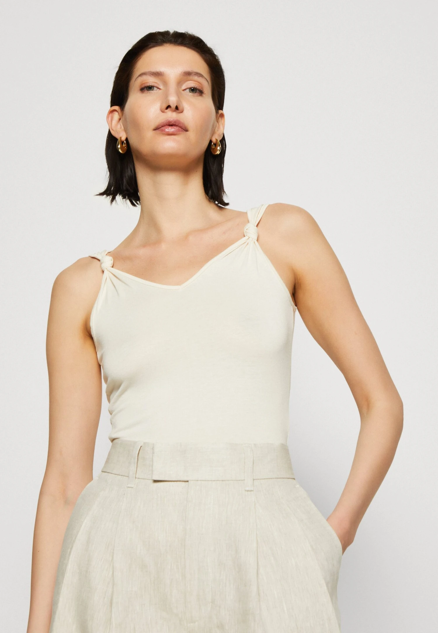 Anna Field Top - Off-white - obrazek 4