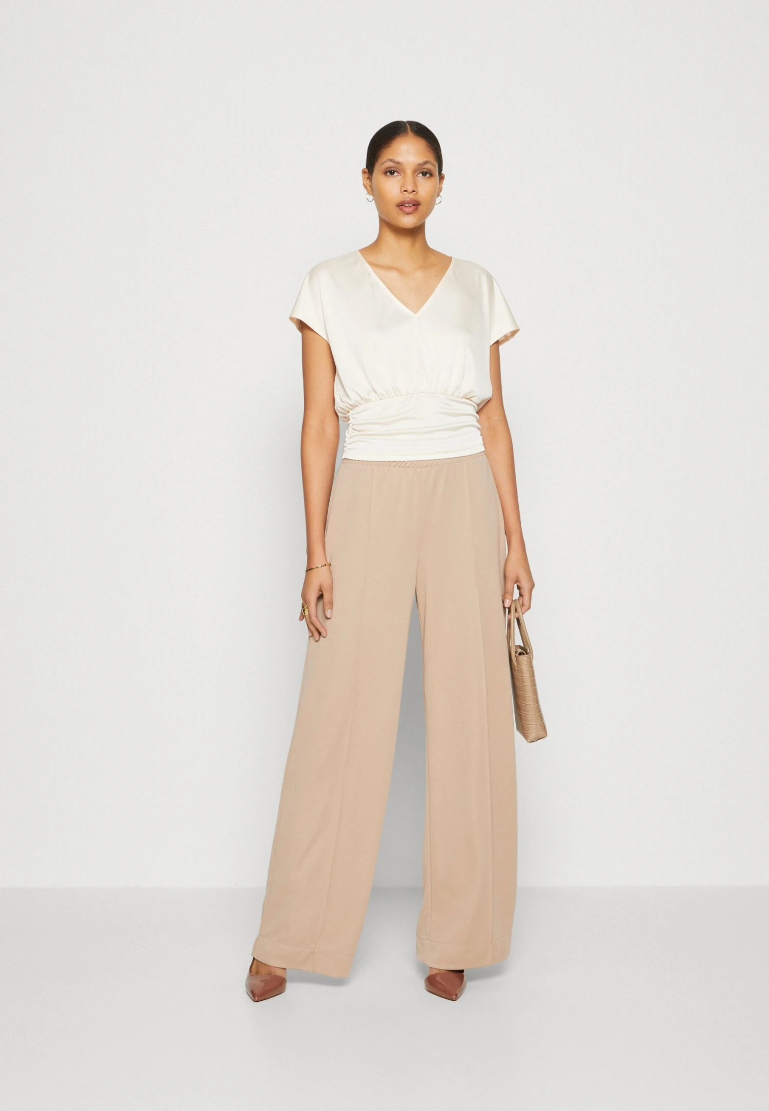 Anna Field T-shirt Z Nadrukiem - Light Pink - obrazek 2