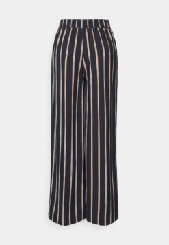 Anna Field Spodnie Materiałowe - Dark Blue/brown/white